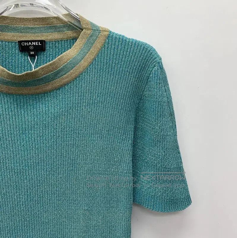Chanel Chanel Blue Cotton Women's T-Shirt . Size S / US 4 / IT 40 - 3 Thumbnail