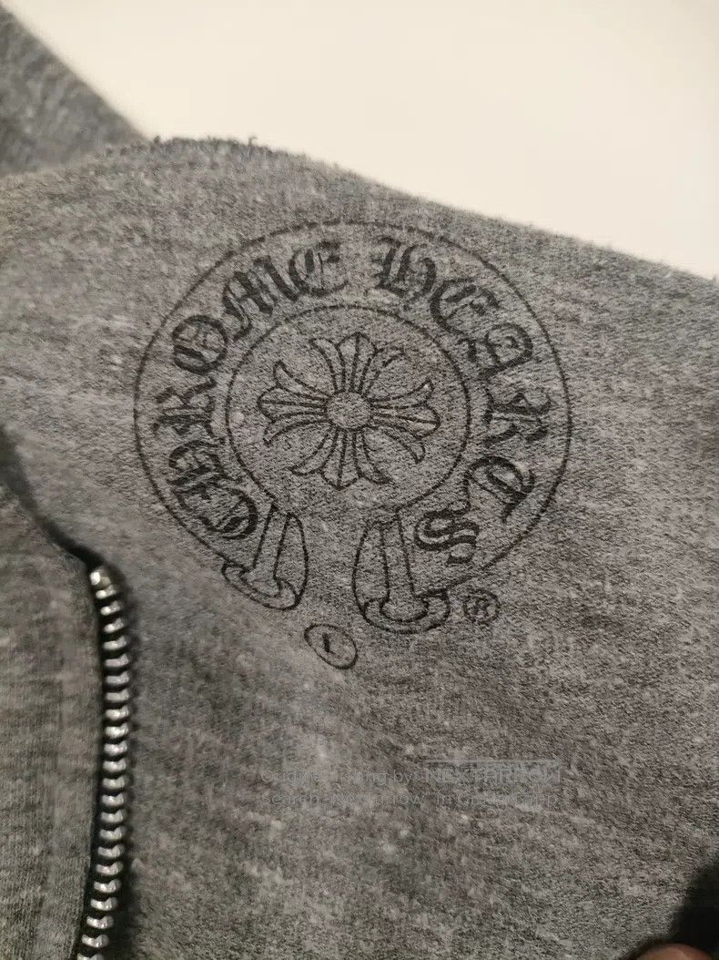 Chrome Hearts CHROME HEARTS Size L Croce heart gray zipper hoodie Size US L / EU 52-54 / 3 - 3 Thumbnail