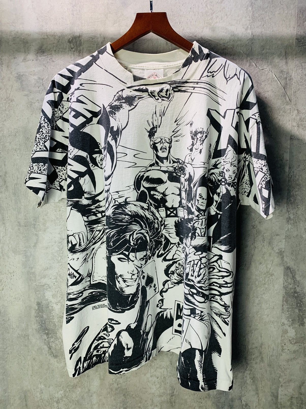 image of Marvel Comics Vintage X-Men Marvel Comic Megaprint 1993 - Item in White, Men's (Size XL)