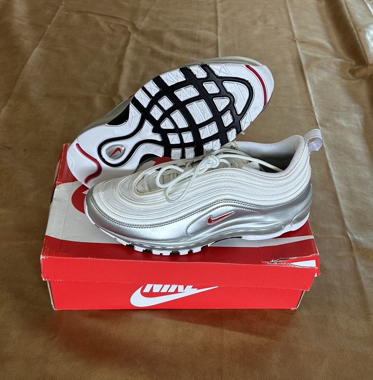 Nike Nike Air Max 97 (2018) Silver White (AT5458-100)! Size US 9.5 / EU 42-43 - 1 Thumbnail