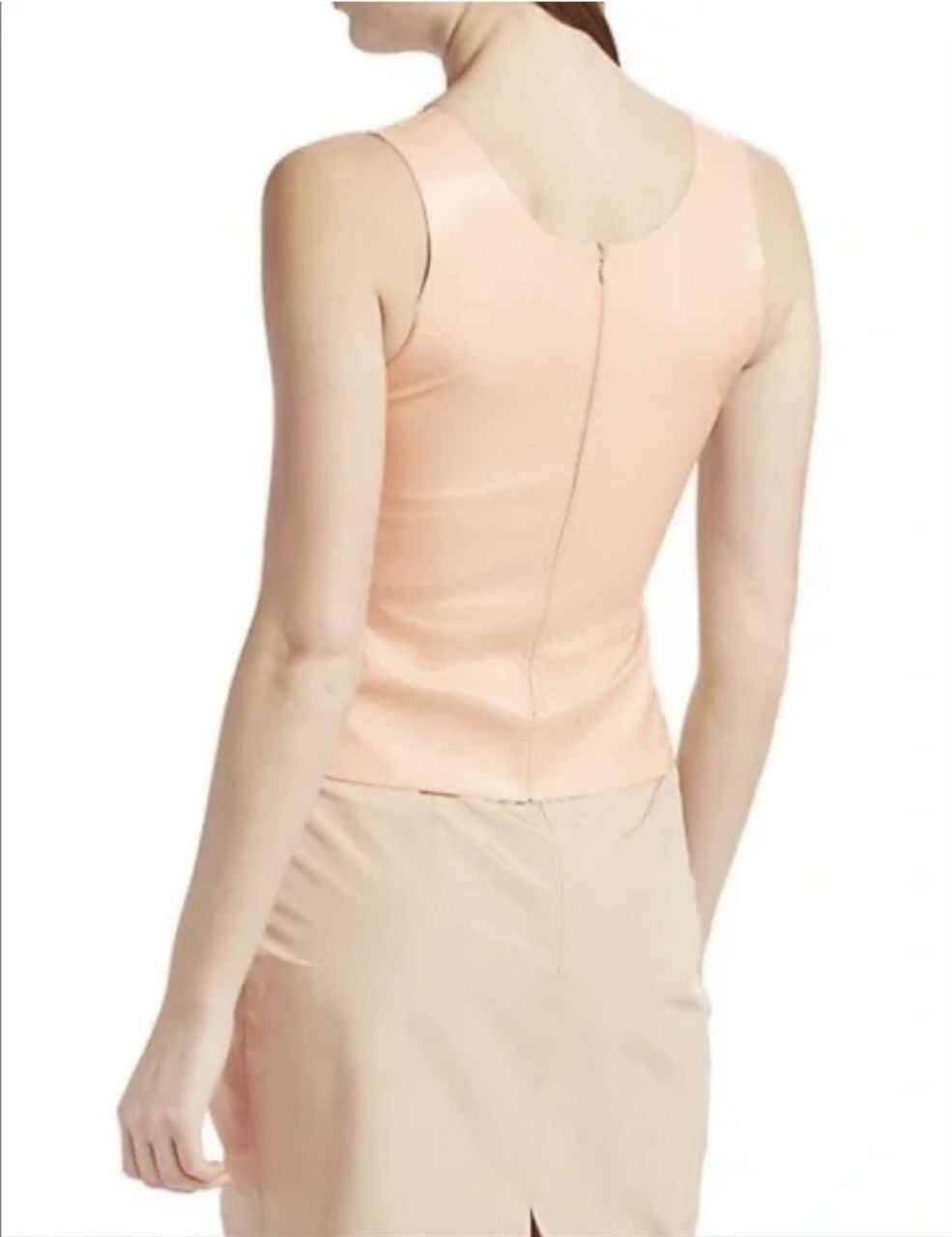 A.W.A.K.E. MODE Faux Leather Tank in Nude Size S / US 4 / IT 40 - 4 Thumbnail