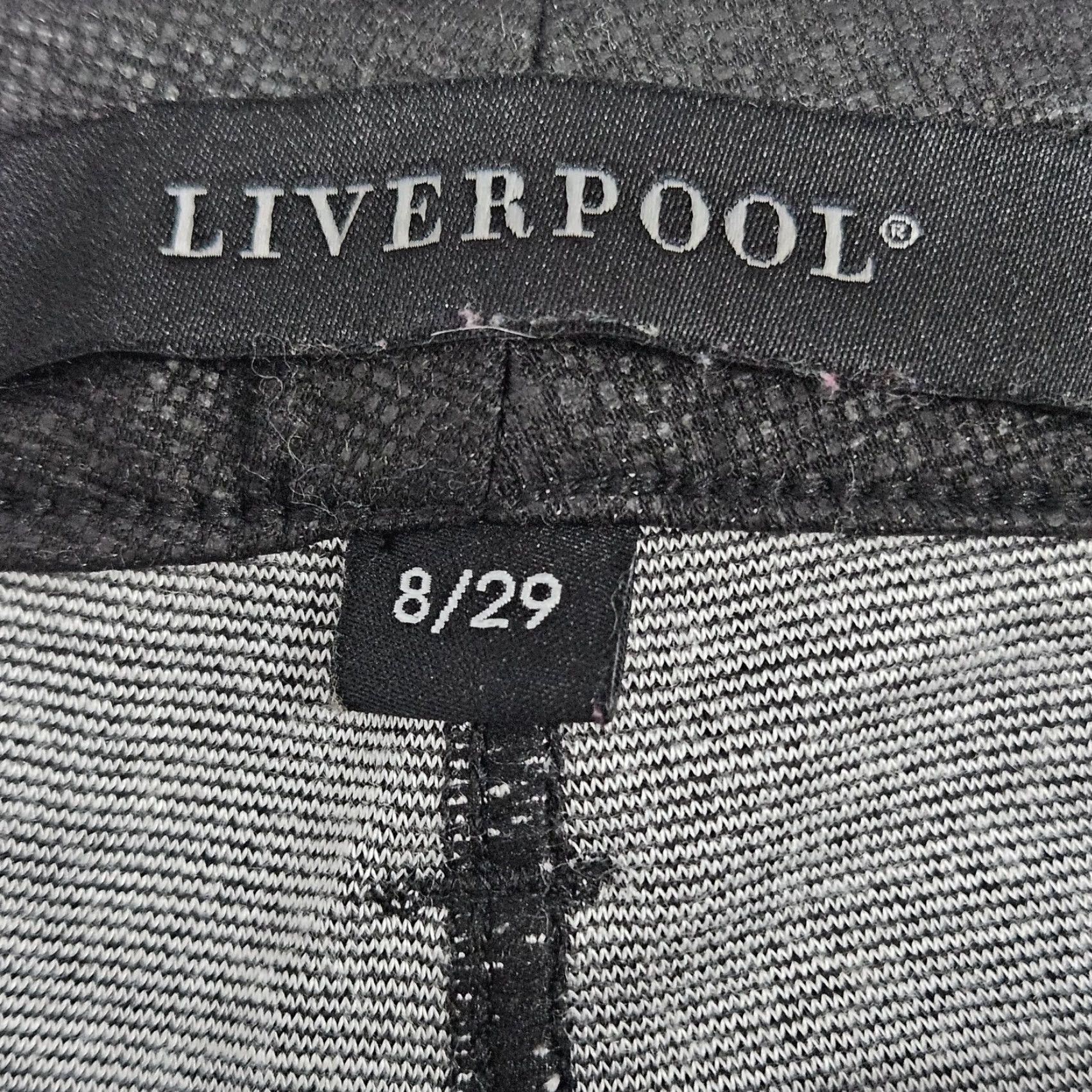 Vintage Liverpool Black Snakeskin Print Mid Rise Skinny Jeans Jeggings 8 29x27 Womens Size 30" / US 8 / IT 44 - 3 Thumbnail