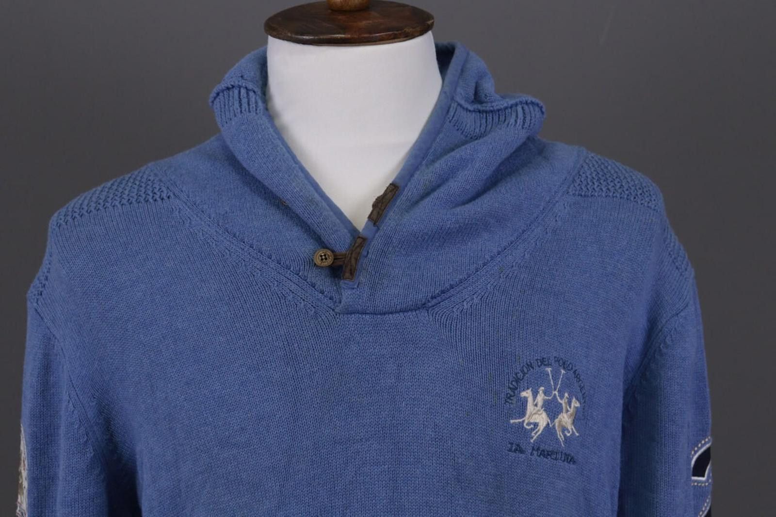 La Martina La Martina Buenos Aires Blue Knit Sweater Size 2XL / XXL Size US XXL / EU 58 / 5 - 4 Thumbnail