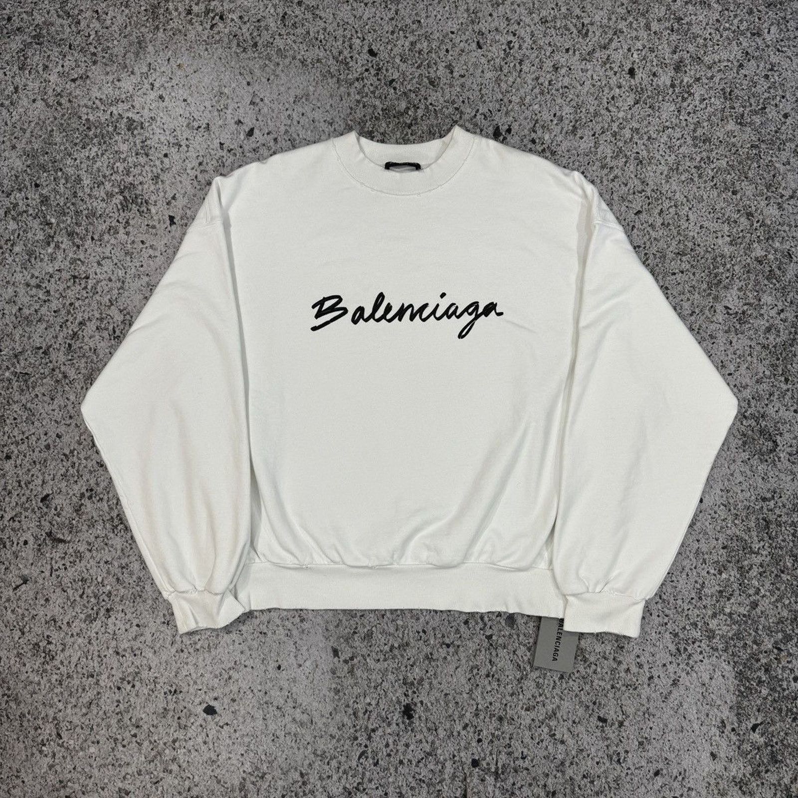 Balenciaga Brush Script Crewneck Oversized Demna