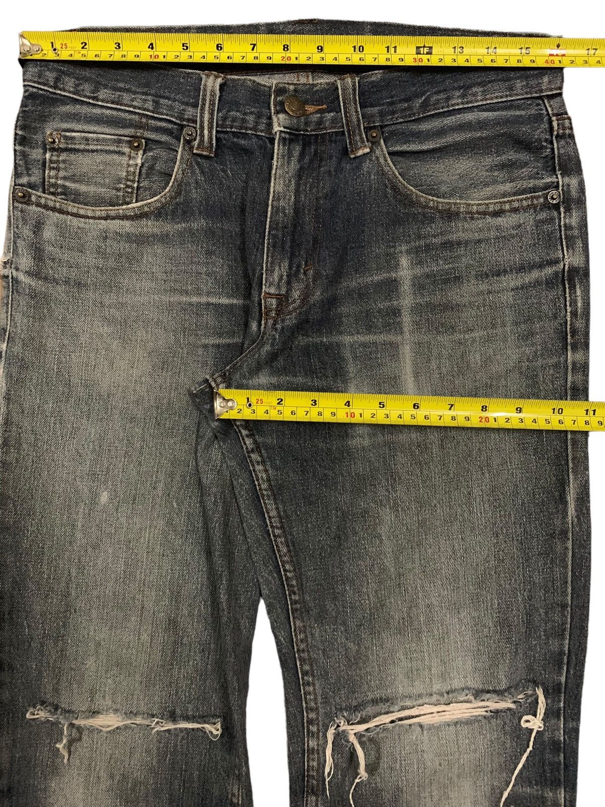 KURO Vintage Kuroto Faded Wash Distressed Grunge Jeans Size US 32 / EU 48 - 16 Thumbnail