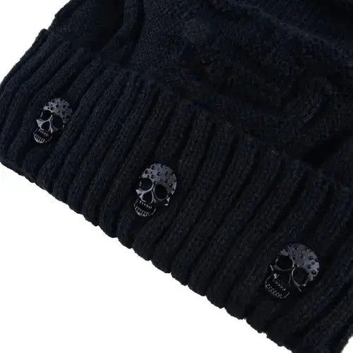 Japanese Brand Knitted Skull Beanies Size ONE SIZE - 3 Thumbnail