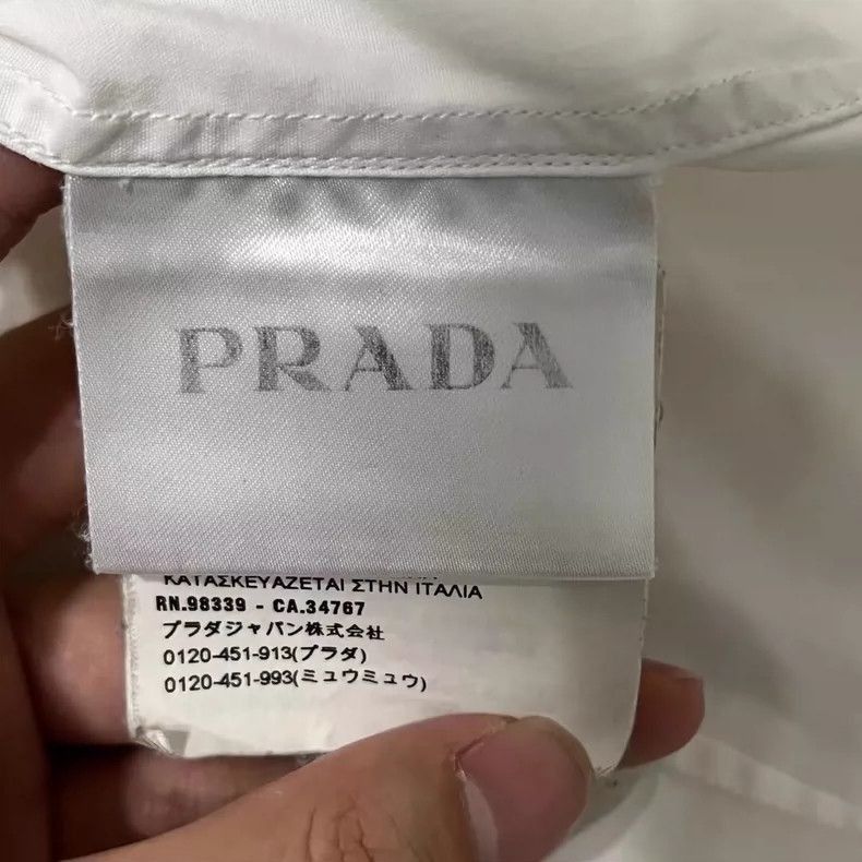 Prada Prada White ButtonUp Shirt 38 Size -2505 Size US M / EU 48-50 / 2 - 3 Thumbnail
