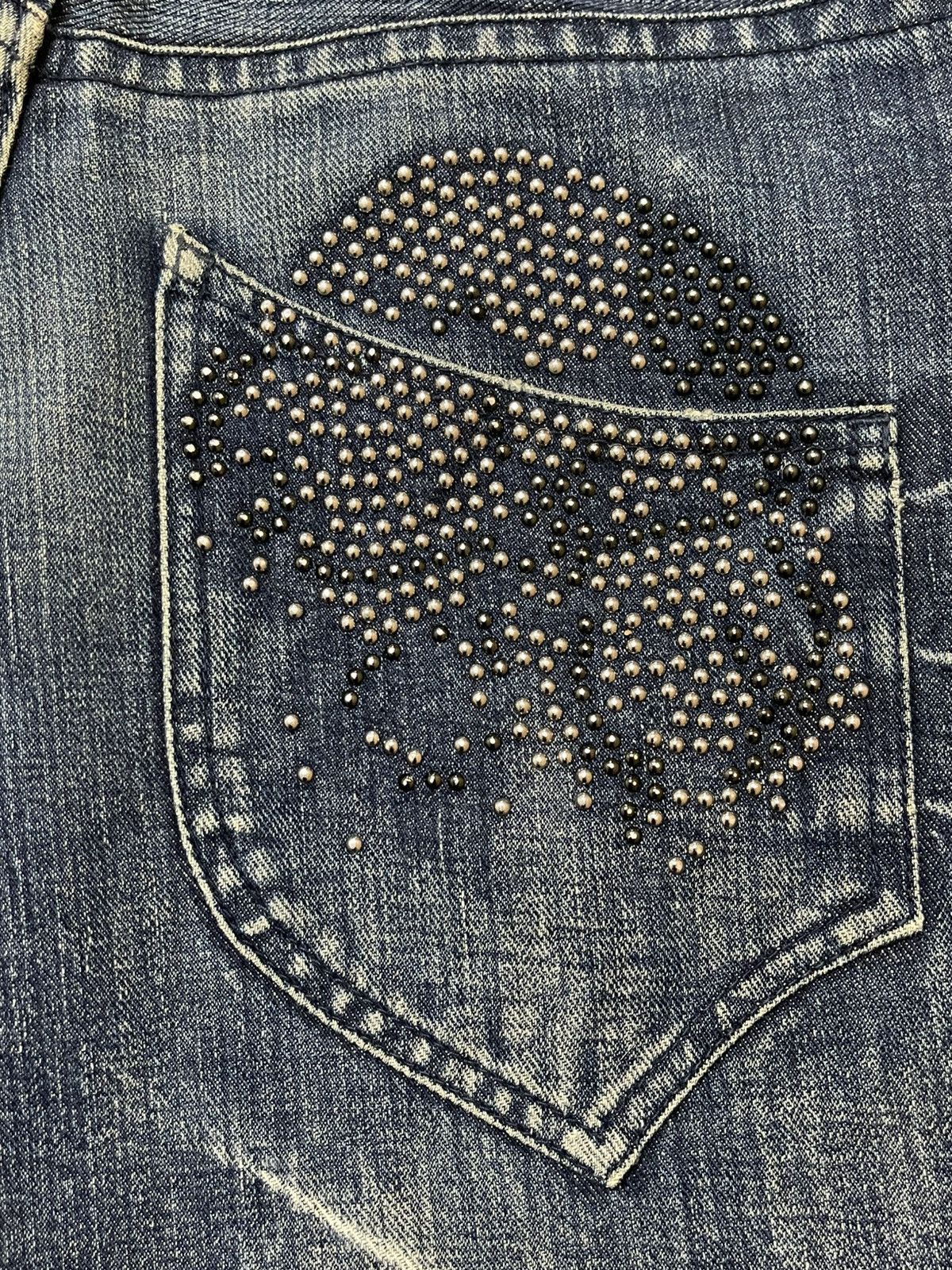 semanticdesign Japan Semantic Design Claw Mark Wash Distress Skull Studded Size US 31 - 9 Thumbnail