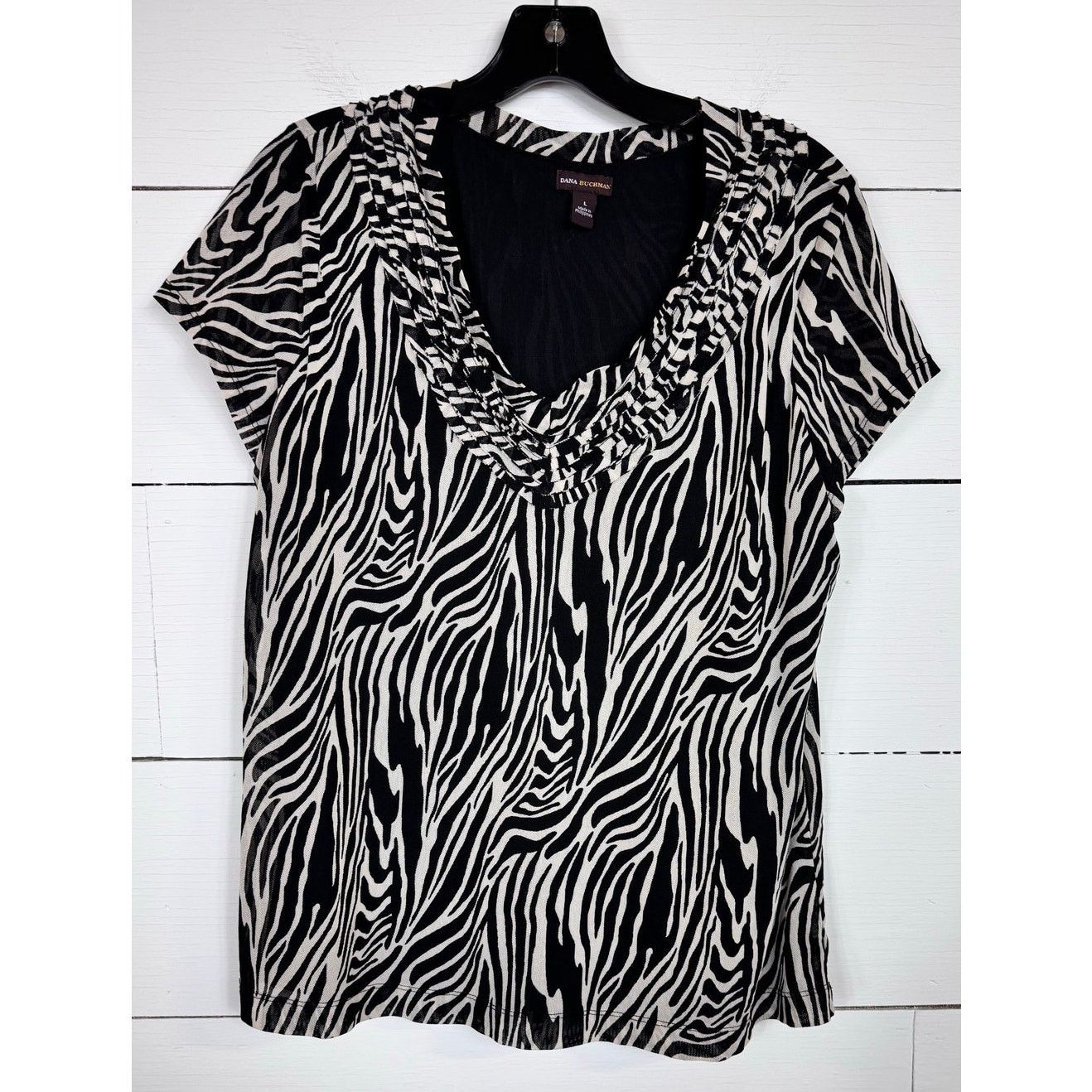 Other Dana Buchman Short Sleeve Blouse Women's Size Large Size L / US 10 / IT 46 - 1 Thumbnail