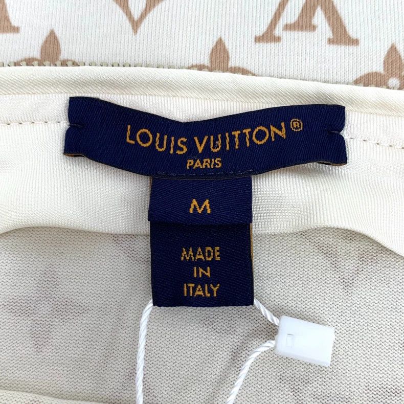 Louis Vuitton Louis Vuitton 24 beige logo presbyopic cotton drop shoulde Size M / US 6-8 / IT 42-44 - 5 Thumbnail