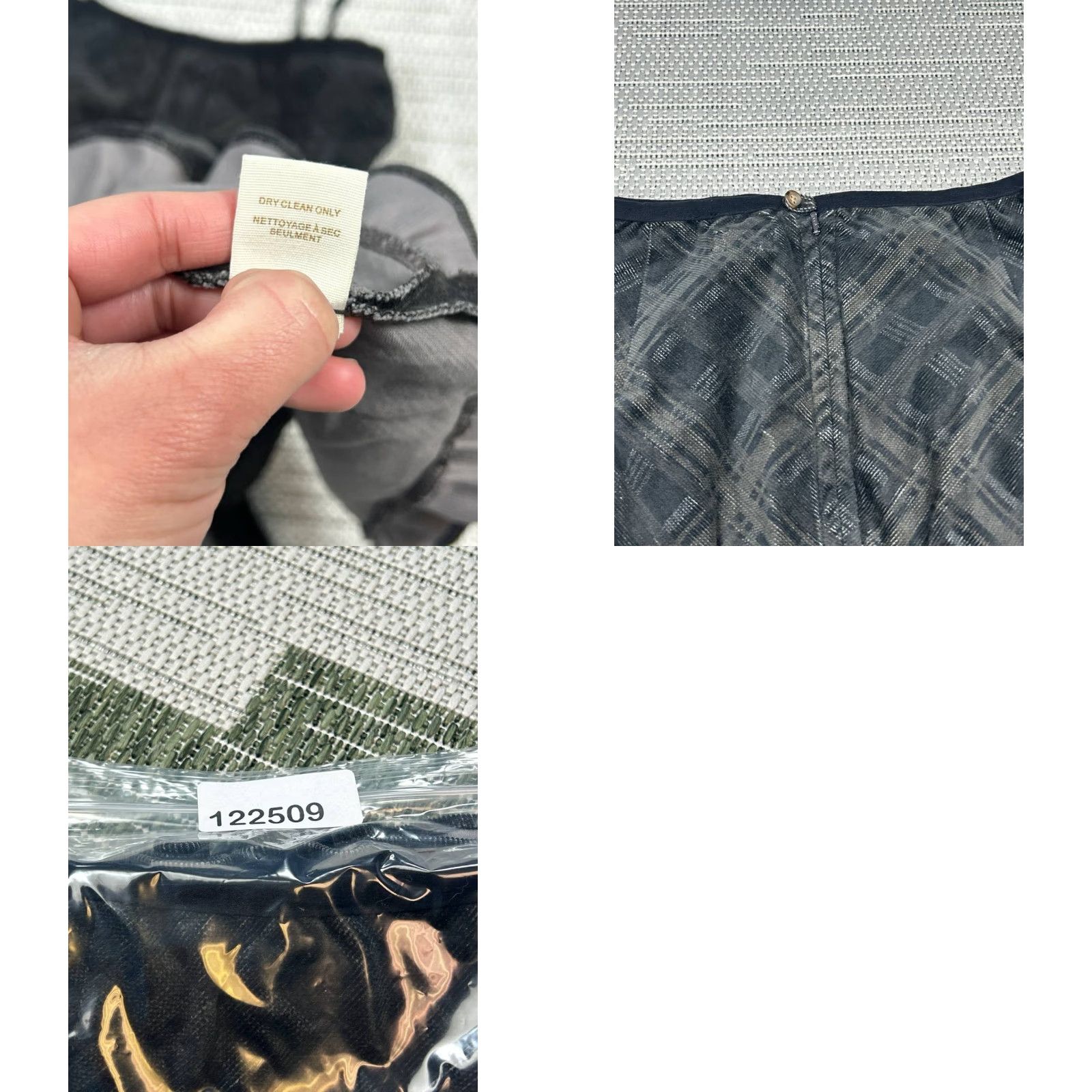 Free People Free People Pencil Skirt Women 8 Black Diagonal Plaid Cotton Back Zip Ruffle Hem Size 30" / US 8 / IT 44 - 8 Thumbnail