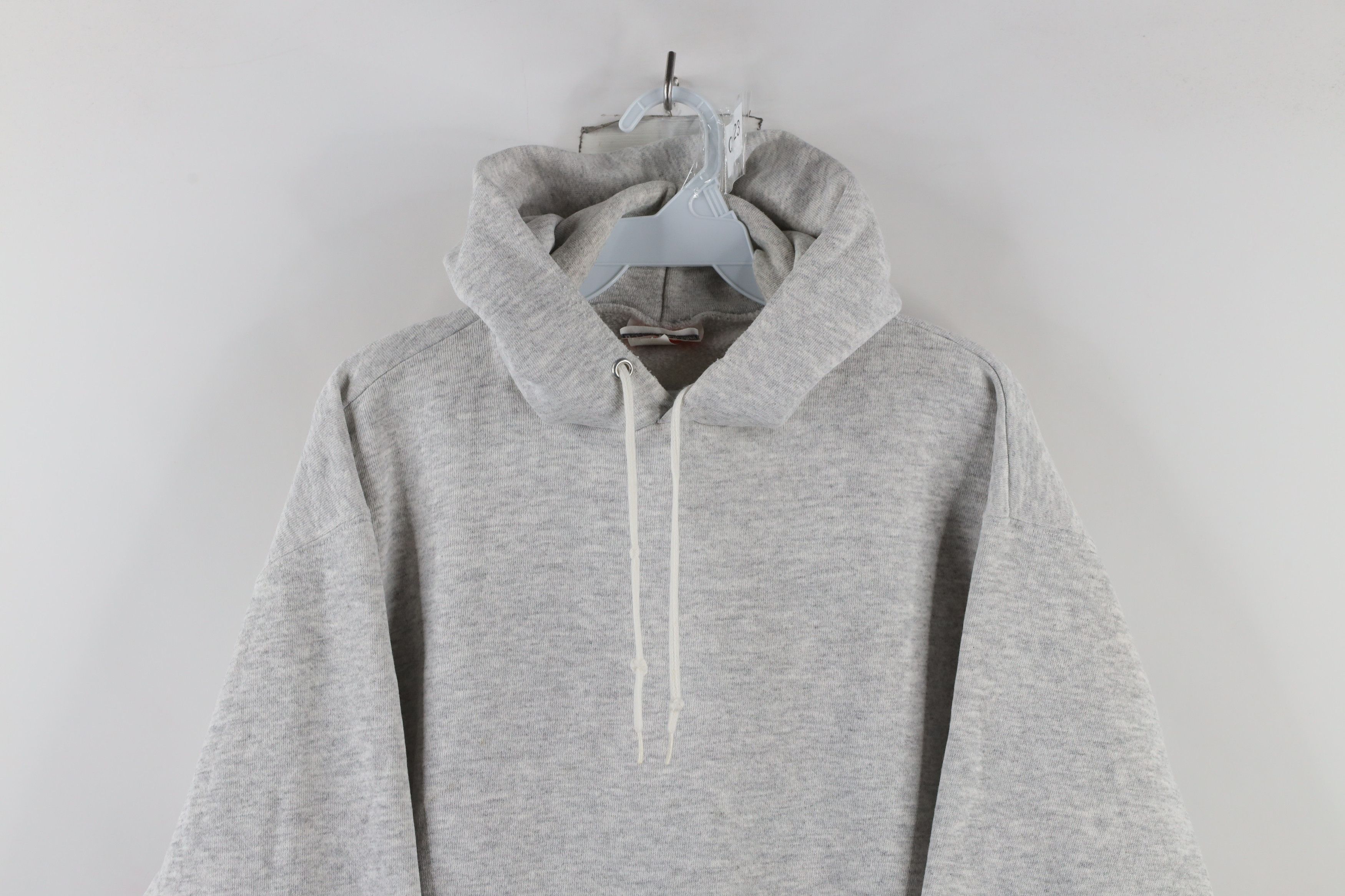 Vintage Vintage 80s 90s Streetwear Triblend Hoodie Heather Gray USA Size US L / EU 52-54 / 3 - 2 Thumbnail