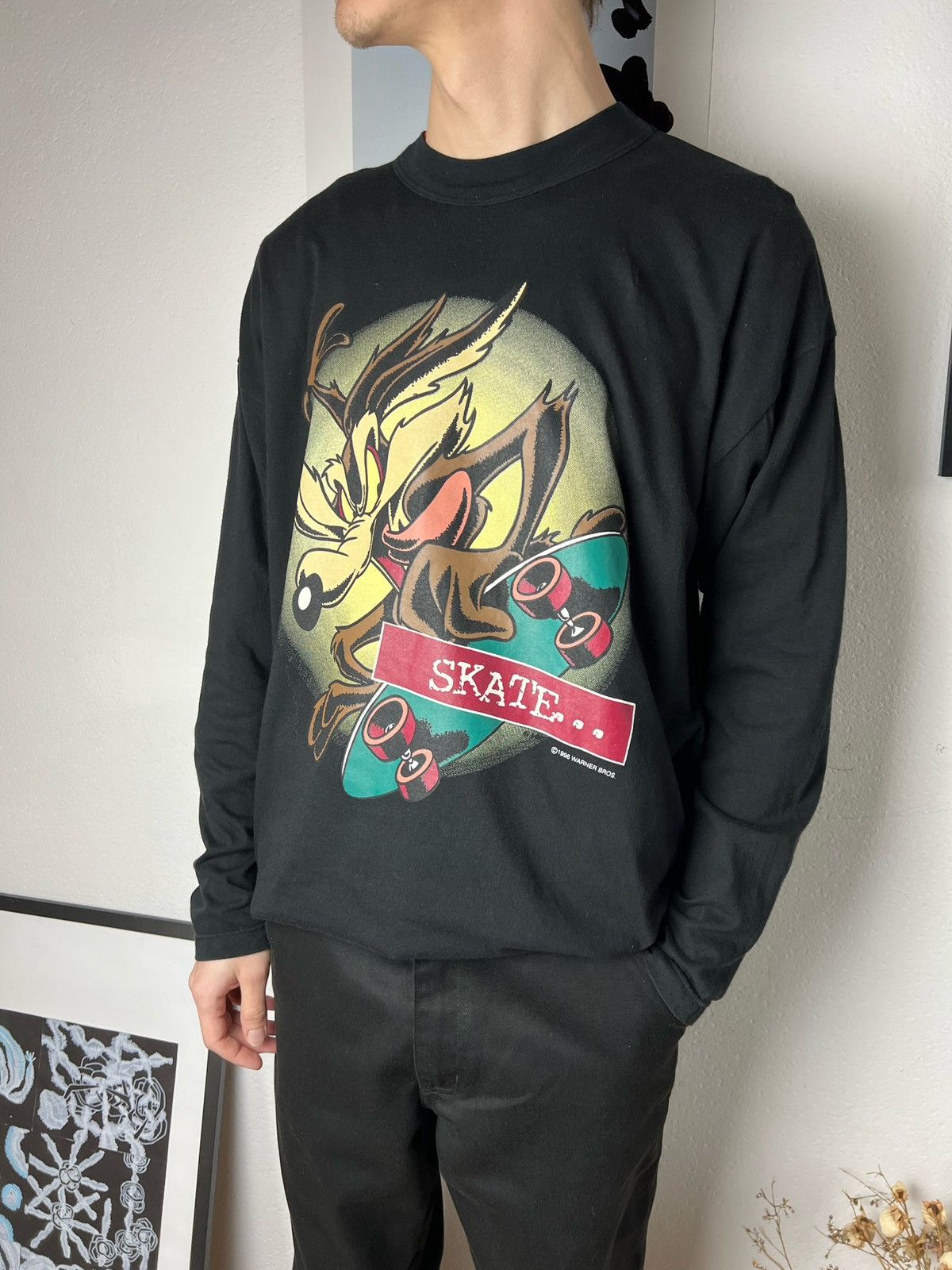 Vintage Wile E. Coyote - Looney Tunes All Over Print skate Size US M / EU 48-50 / 2 - 1 Thumbnail