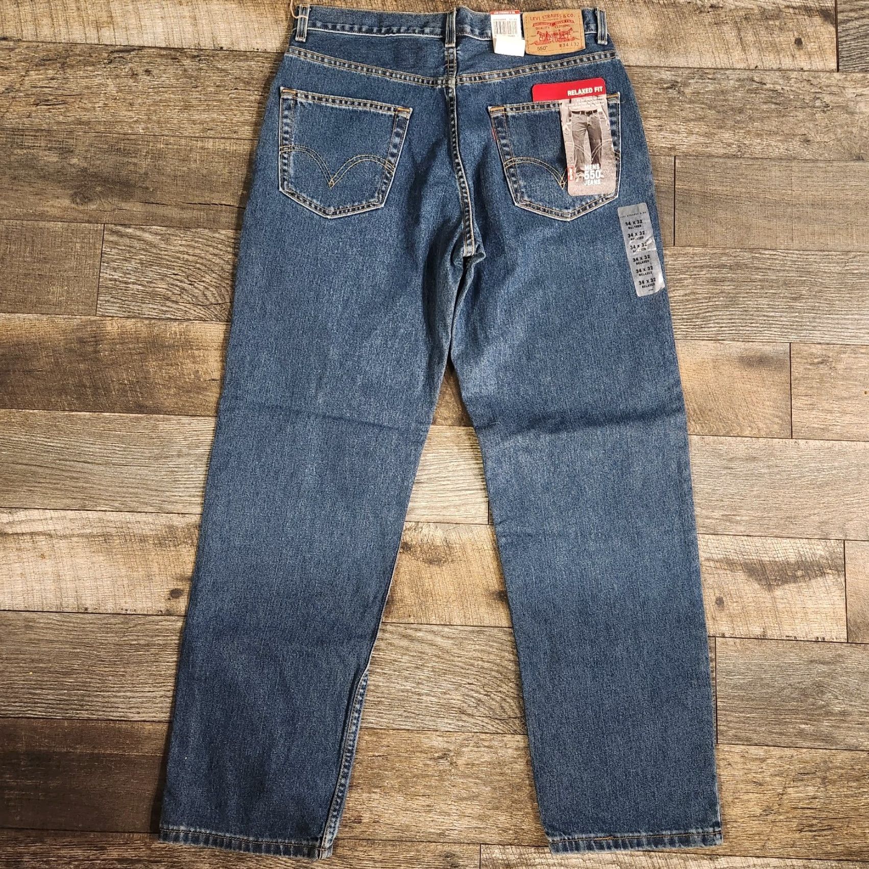 Levi's VINTAGE Levi's 550 Jeans 34x32 Blue Relaxed Fit NWT Deadstock 2003 90s Grunge USA Size US 34 / EU 50 - 6 Thumbnail