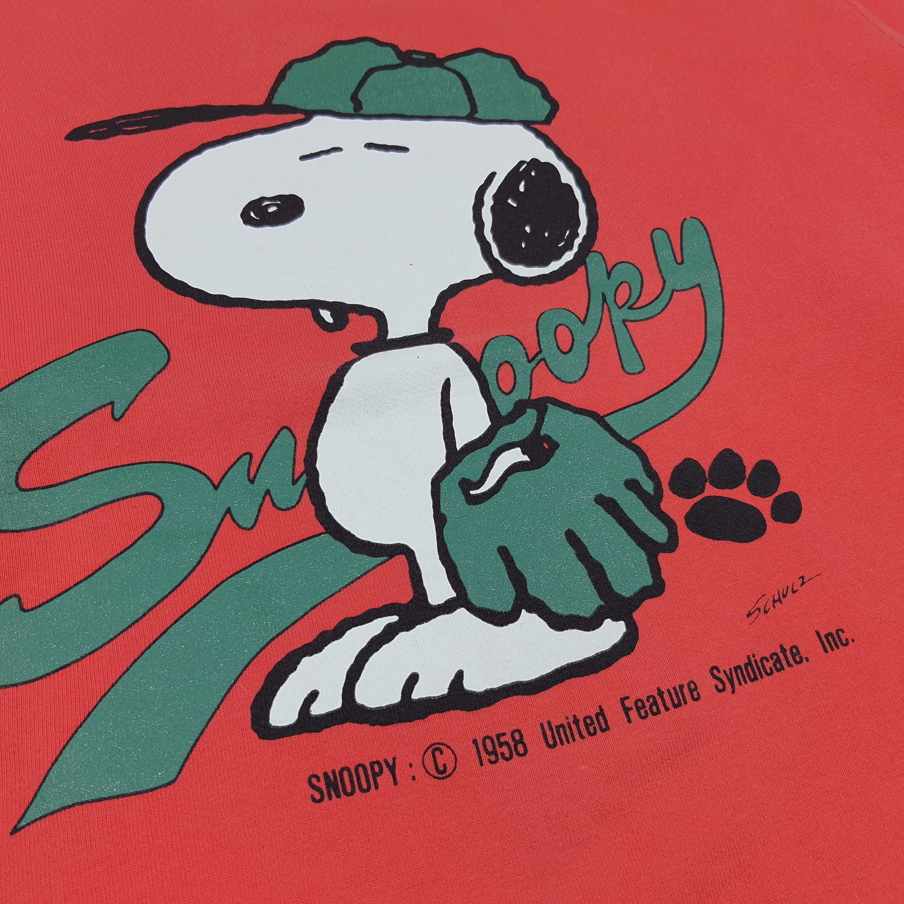 Peanuts Vintage 90s Snoopy Peanuts Baseball Sweatshirt C306N15 Size US M / EU 48-50 / 2 - 2 Thumbnail