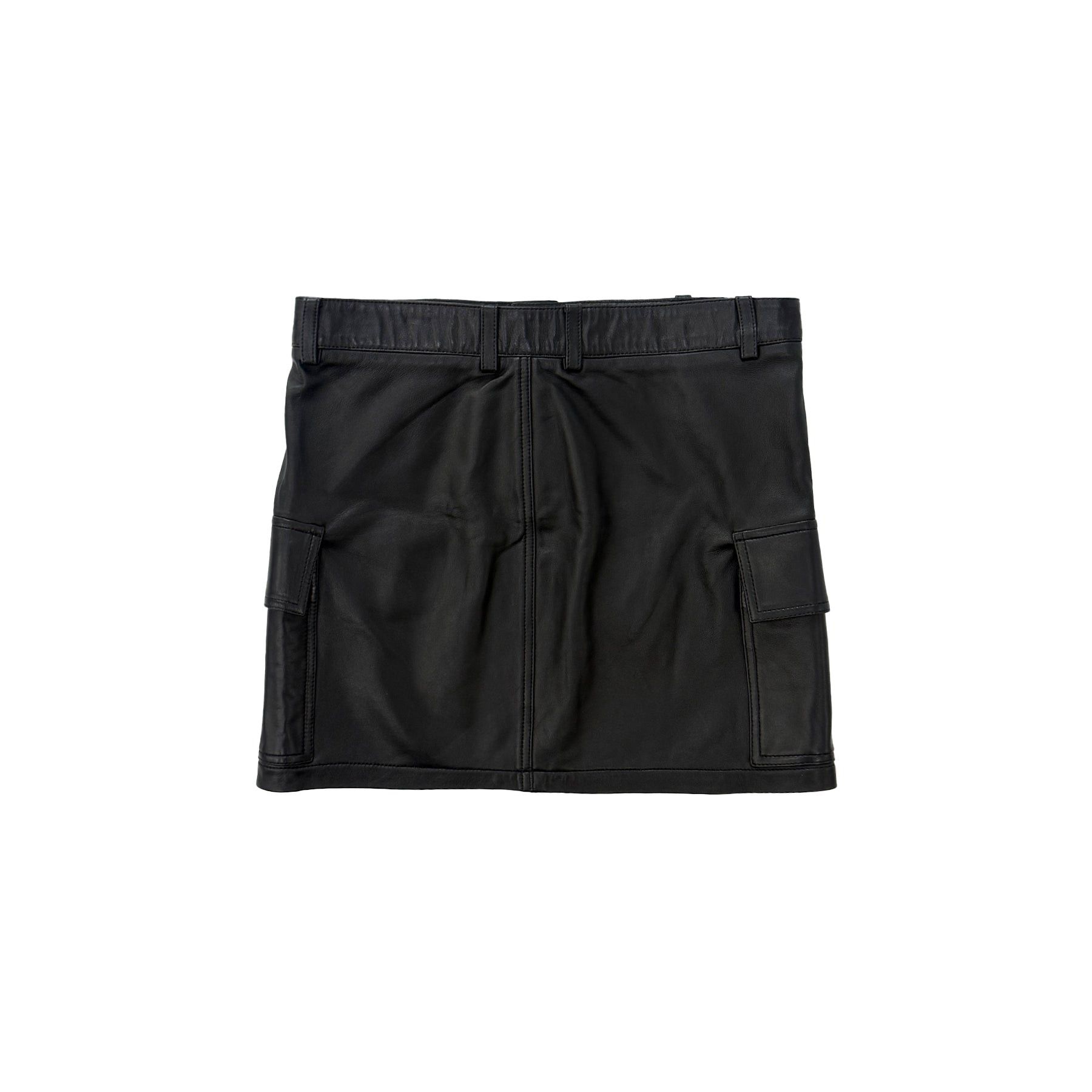 Chrome Hearts Chrome Hearts Leather Cargo Mini Black Skirt Size 4XL / US 24-26 - 2 Thumbnail