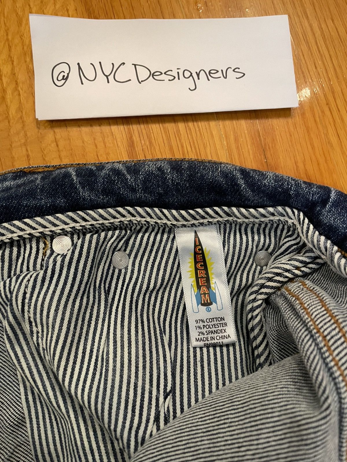 Billionaire Boys Club BBC Ice Cream Running Dog Blue Jeans Size US 34 / EU 50 - 8 Thumbnail