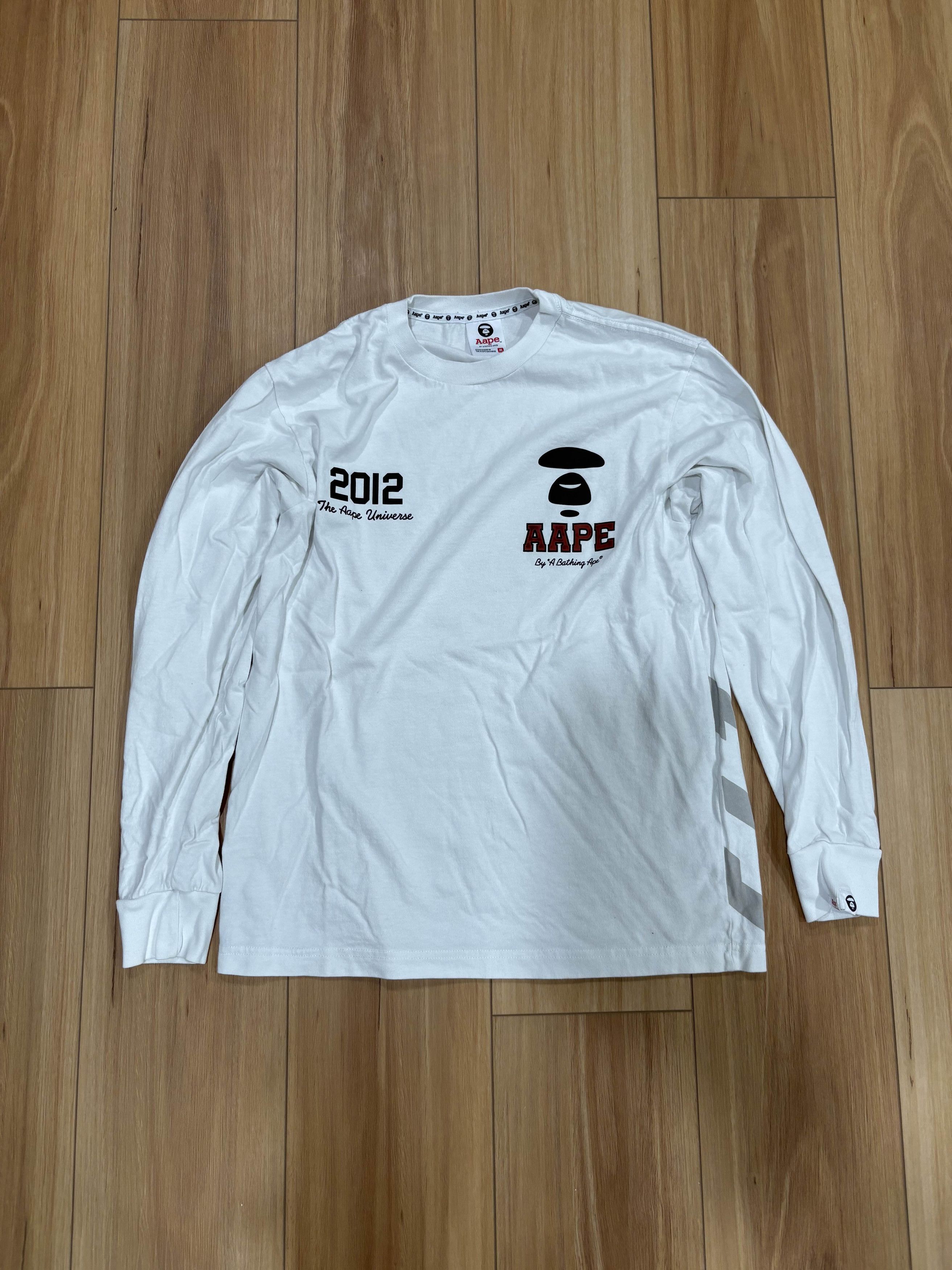 Aape Aape By A Bathing Ape Logo Long Sleeve T-shirt w/ Back Print Size US M / EU 48-50 / 2 - 4 Thumbnail