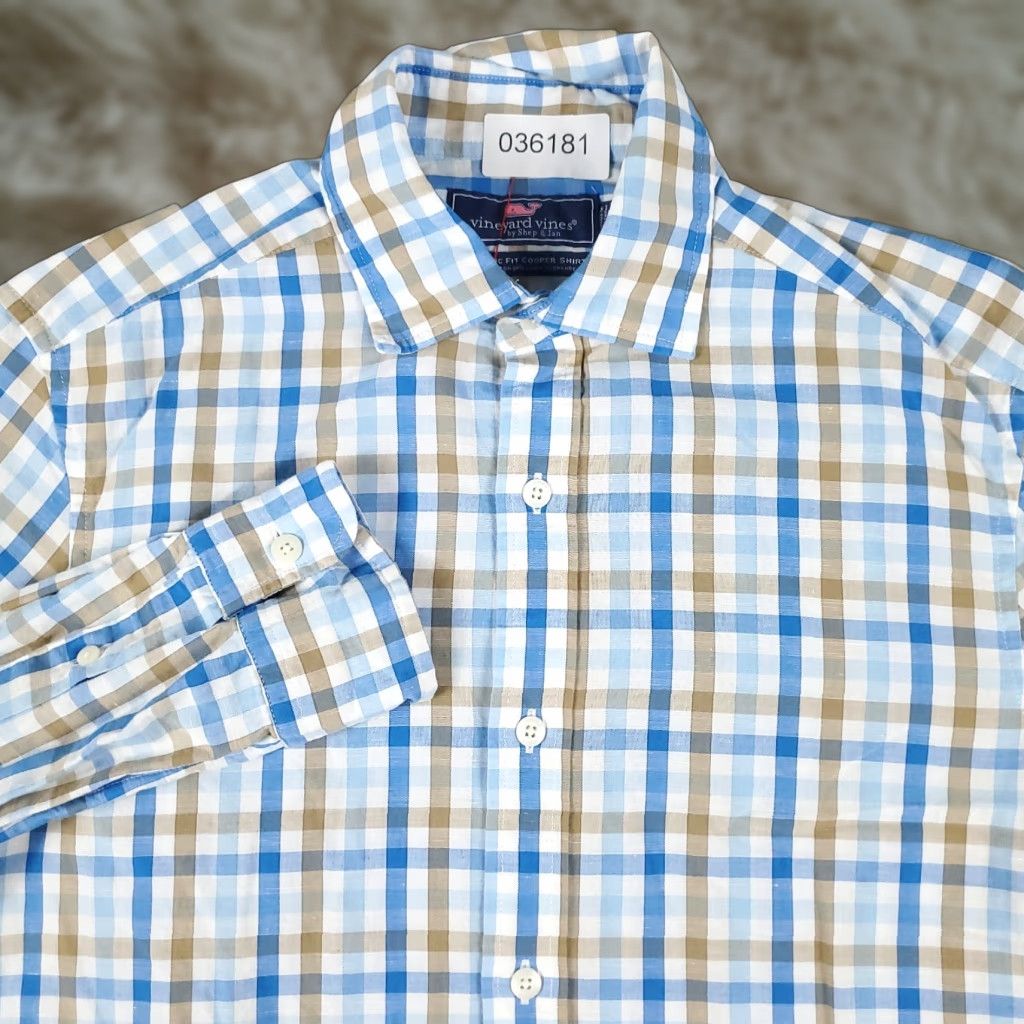 Vineyard Vines VINEYARD VINES Shirt Mens XS Blue Check Button-Up Long Sleeve Casual Size US XS / EU 42 / 0 - 1 Thumbnail