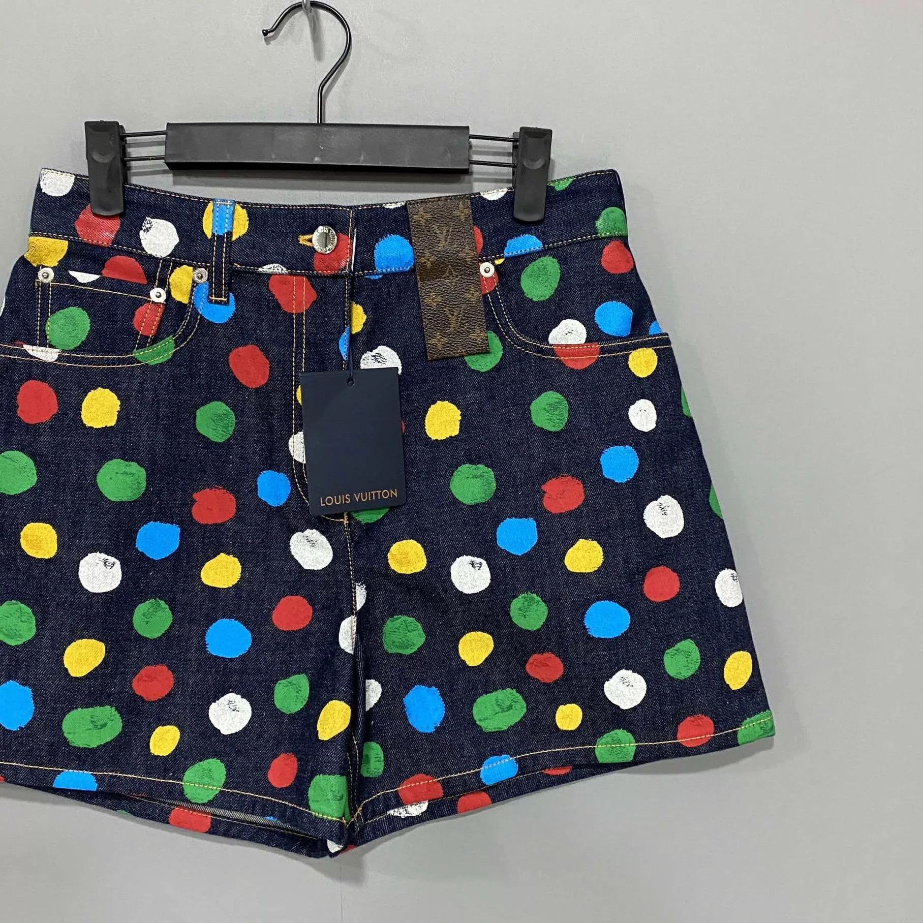 Louis Vuitton Yayoi Kusama x LV Polka Dot Denim Short FR38 Size 27" / US 4 / IT 40 - 2 Thumbnail