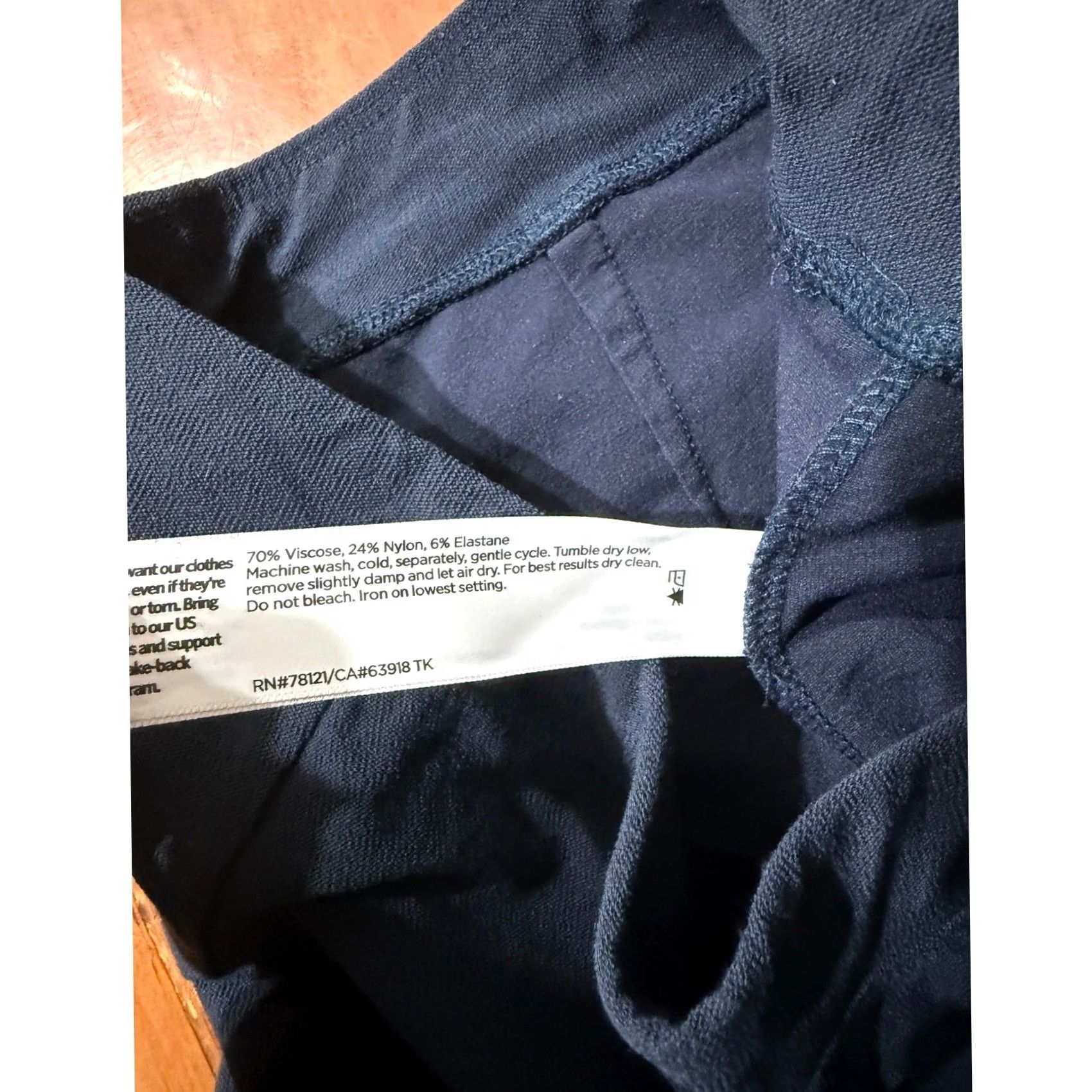 Eileen Fisher Eileen Fisher Pants Womens S Blue Viscose Nylon Knit Stretch Skinny Pull on Career E6 Size 28" / US 6 / IT 42 - 4 Thumbnail
