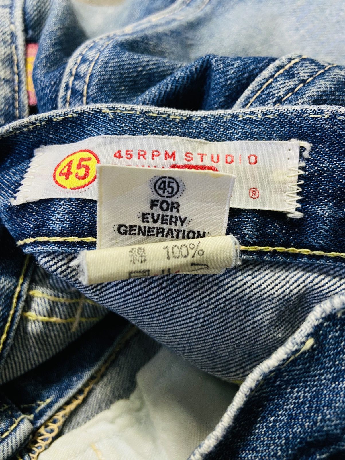 45rpm Vintage 45 RPM Distressed Jeans Size US 28 / EU 44 - 14 Thumbnail