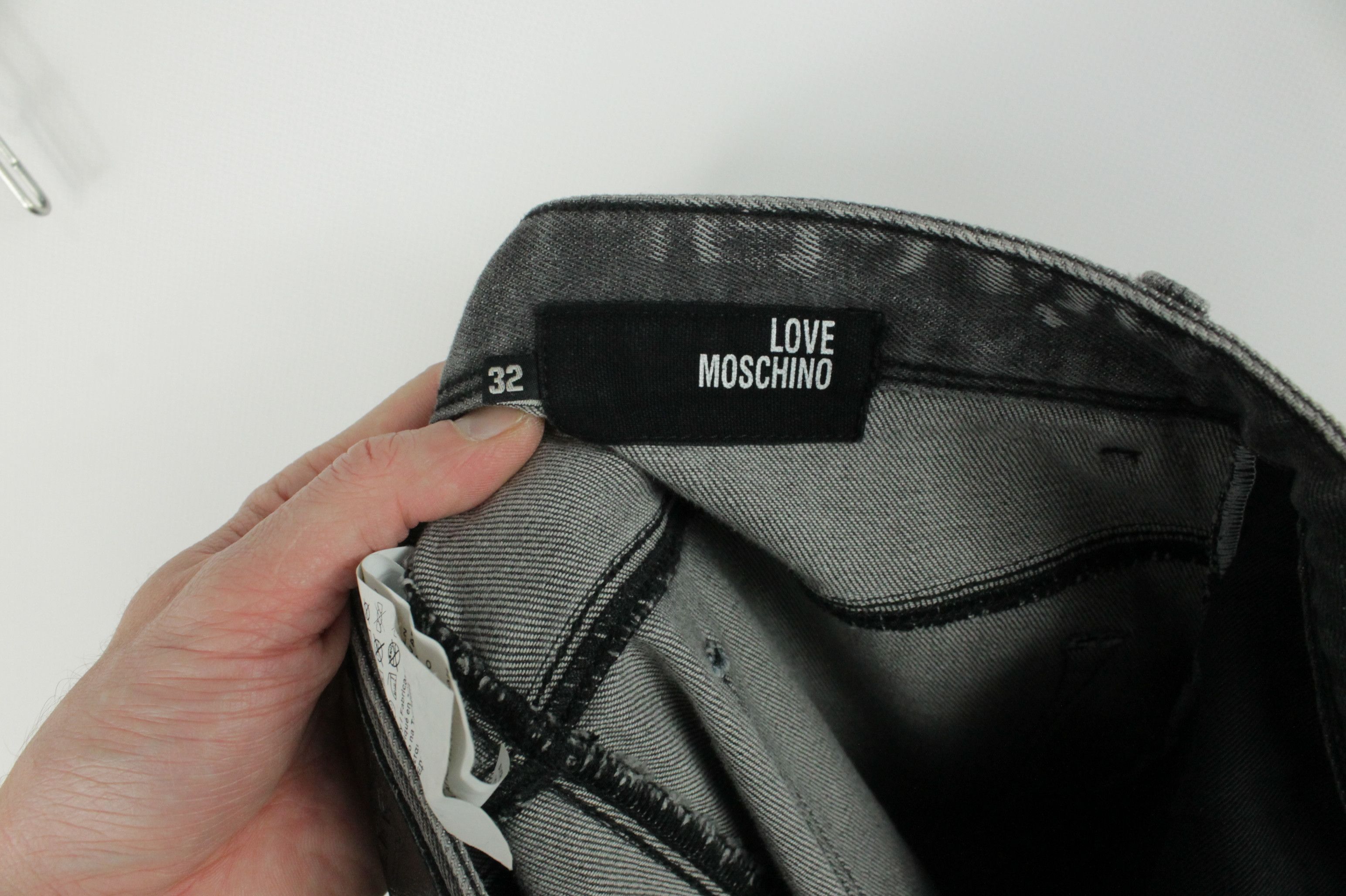 Moschino Love Moschino Pattern Gray Denim Slim Skinny Jeans Size US 32 / EU 48 - 10 Thumbnail