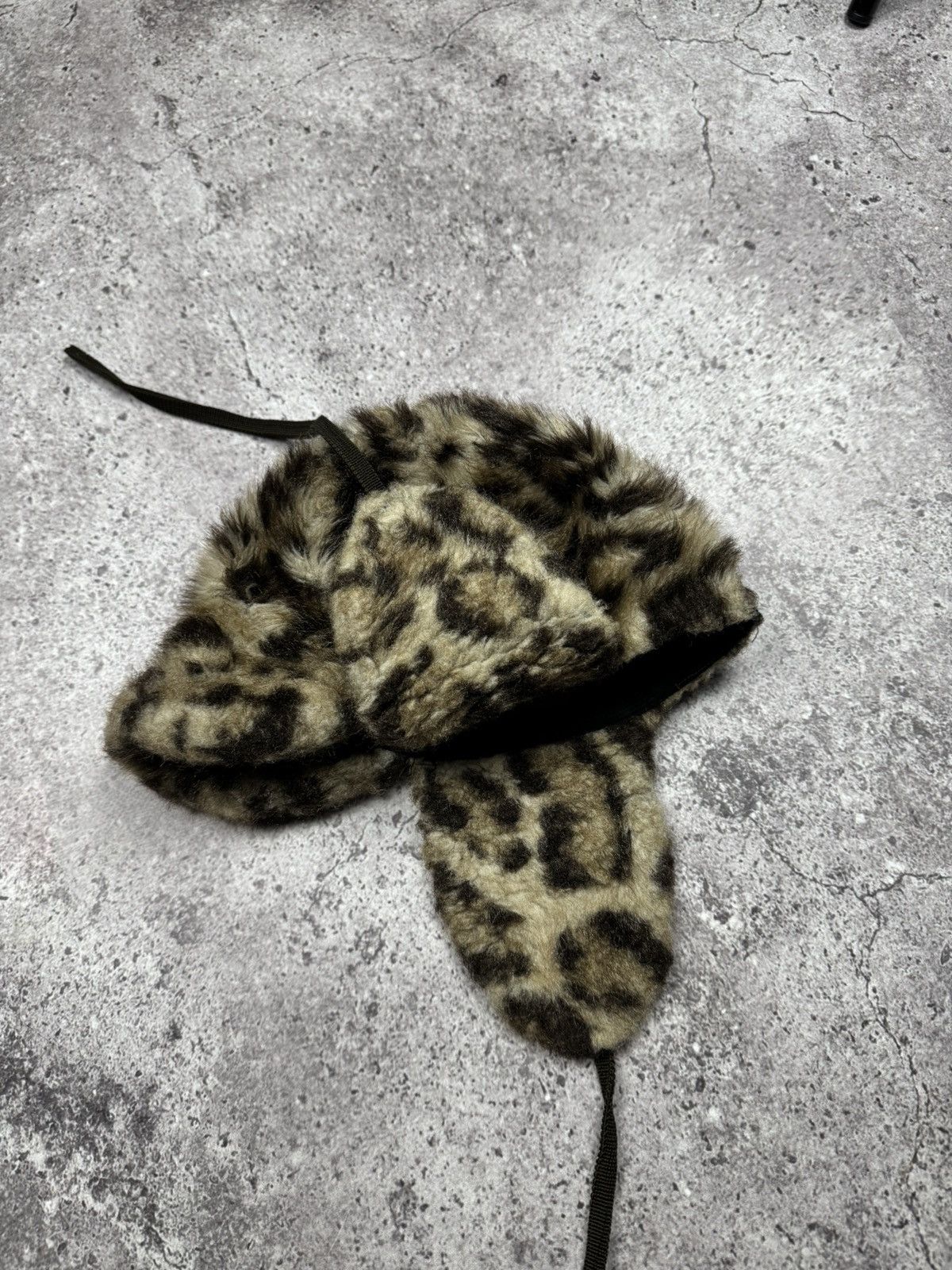 Japanese Brand Y2K Leopard Ushanka Leather Hat with Ears Asap Travis Style Size ONE SIZE - 3 Thumbnail