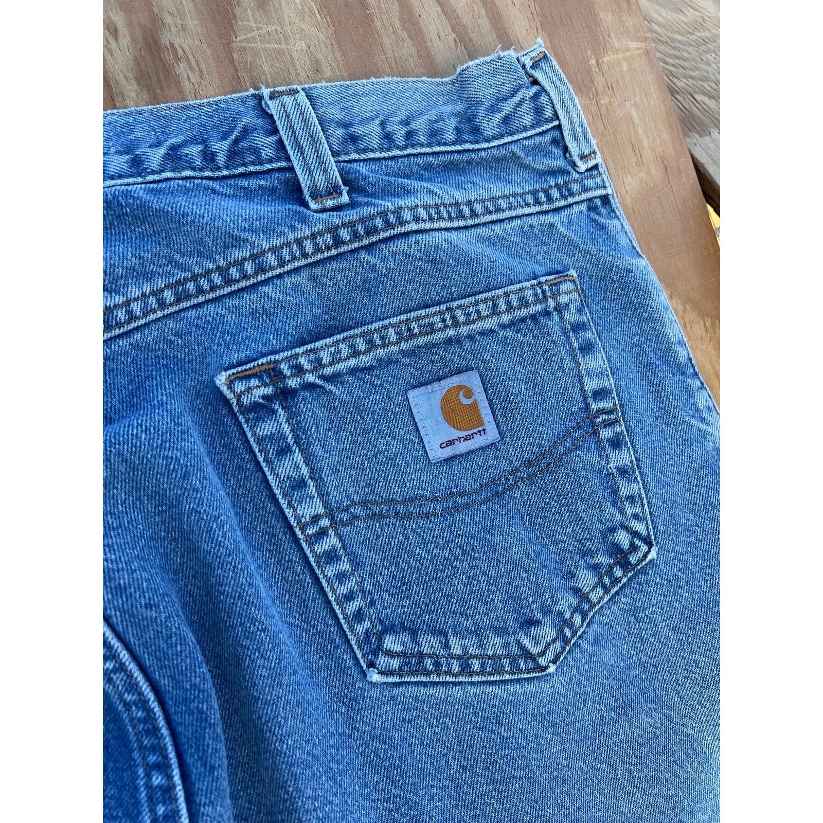Carhartt Carhartt Jeans Mens 38x36 Blue Denim Utility Work Pants Size US 38 / EU 54 - 5 Thumbnail