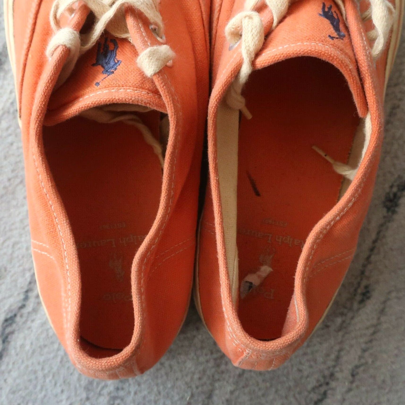 Polo Ralph Lauren Vintage Polo Ralph Lauren Shoes Men 10.5 Polo Ralph Lauren Shoes Salmon Pony Logo 90s Mens Shoes Size US L / EU 52-54 / 3 - 5 Thumbnail