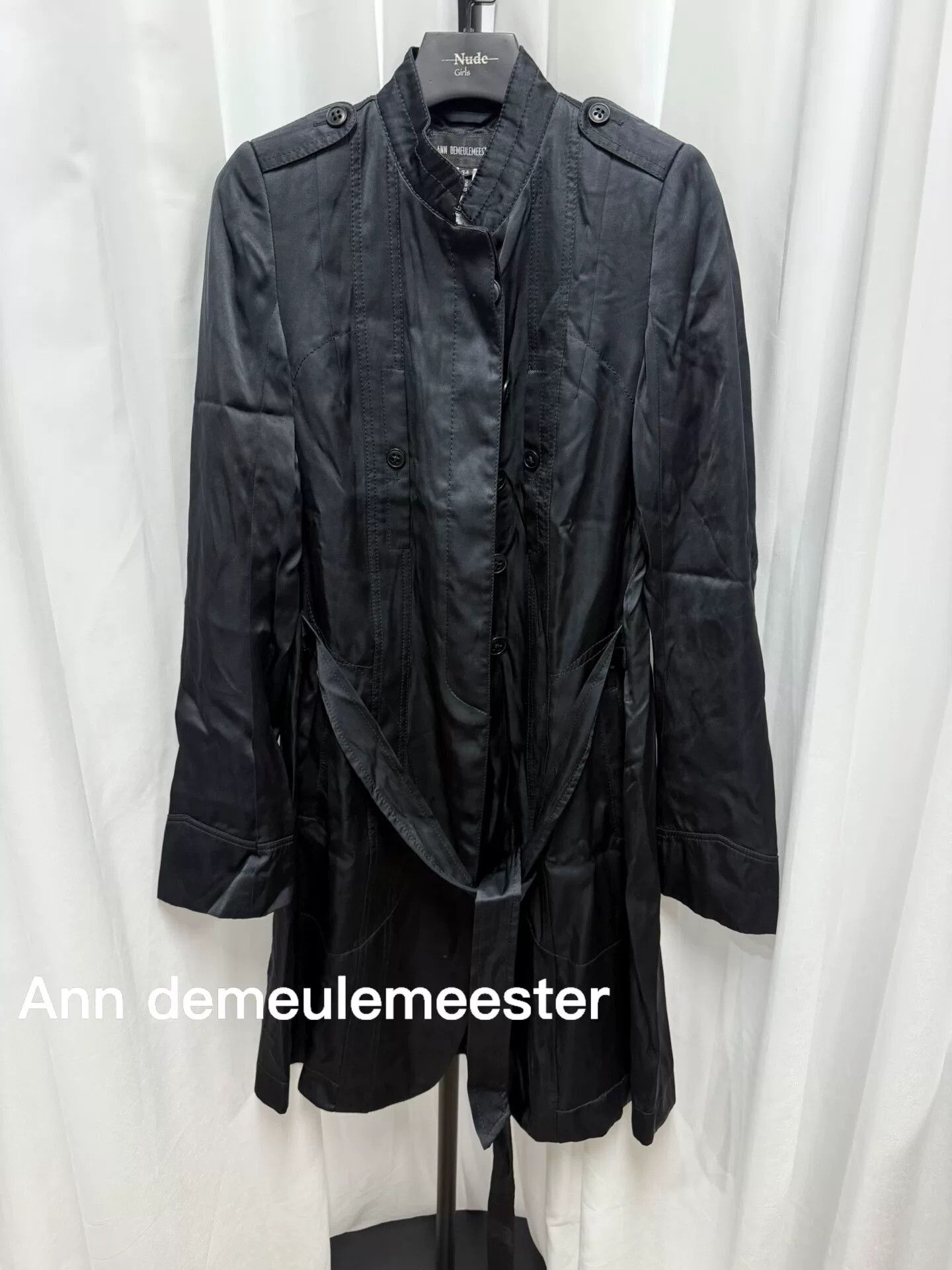 Ann Demeulemeester Silk Court Collar Coat by Ann Demeulemeester Size US S / EU 44-46 / 1 - 1 Thumbnail