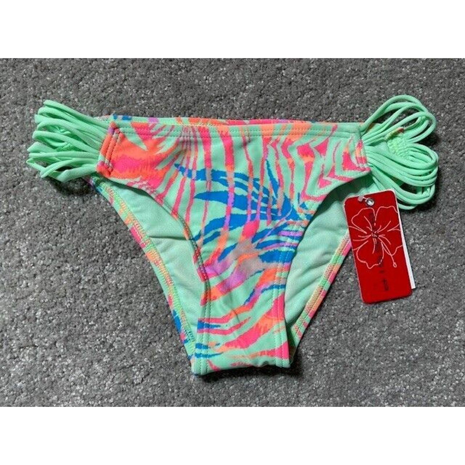 Gossip Swim Bikini Bottom Women S Ibiza Queen Hipster Floral in Green (Size Small)