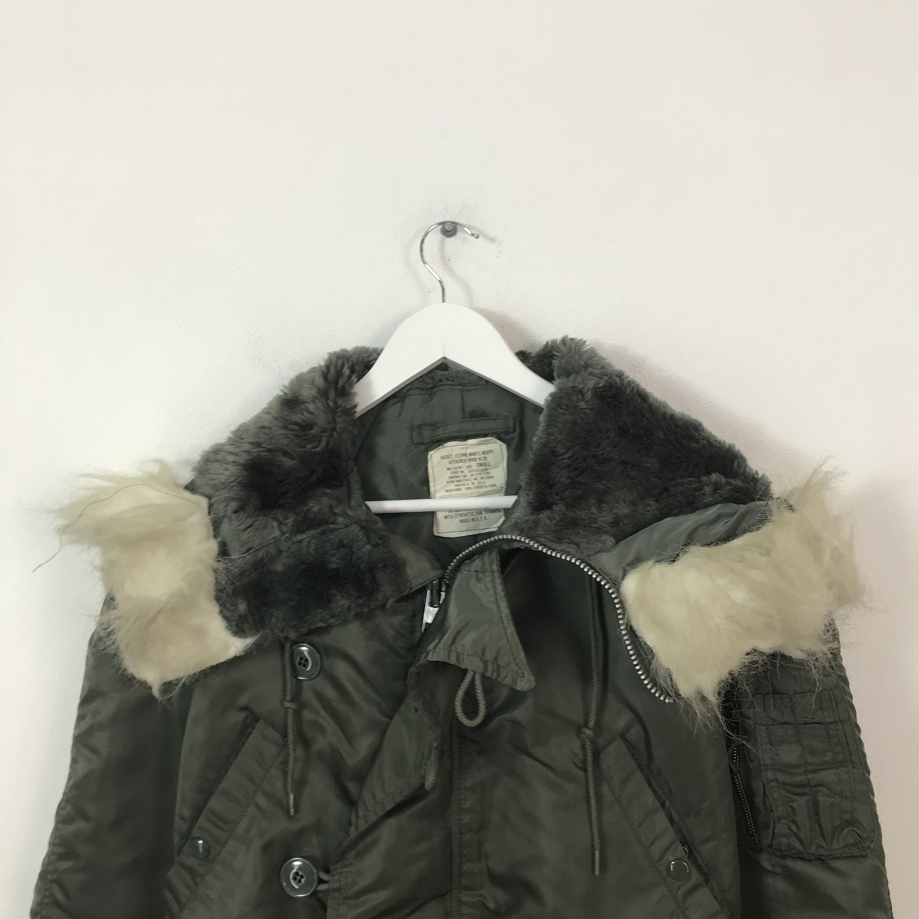 Alpha Industries vintage Alpha Industries bomber fur military jacket K63B13 Size US S / EU 44-46 / 1 - 2 Thumbnail