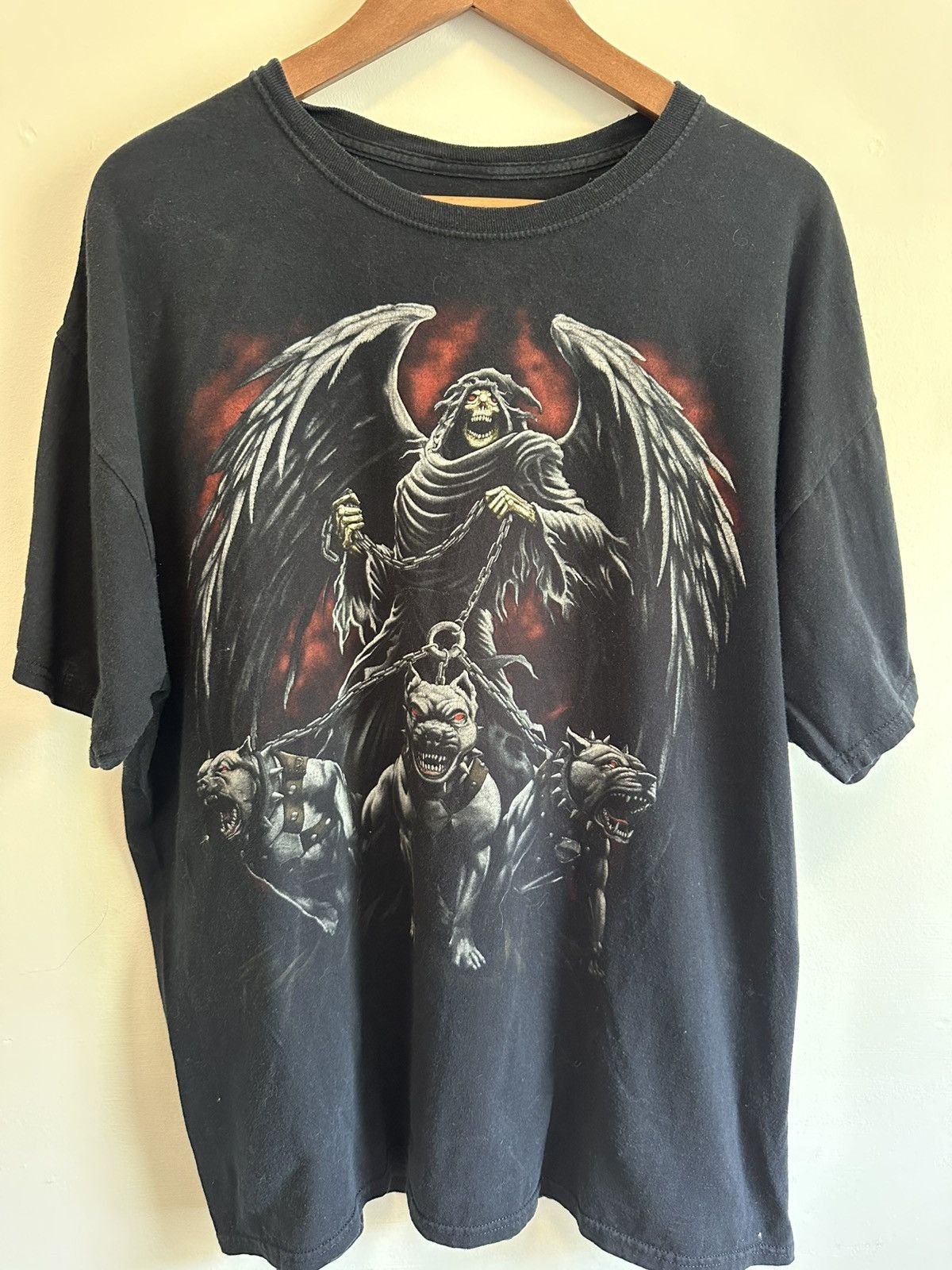 Other Vintage Grim Reaper Cerber – Faded Black Heavy Metal Horror Size US L / EU 52-54 / 3 - 1 Thumbnail