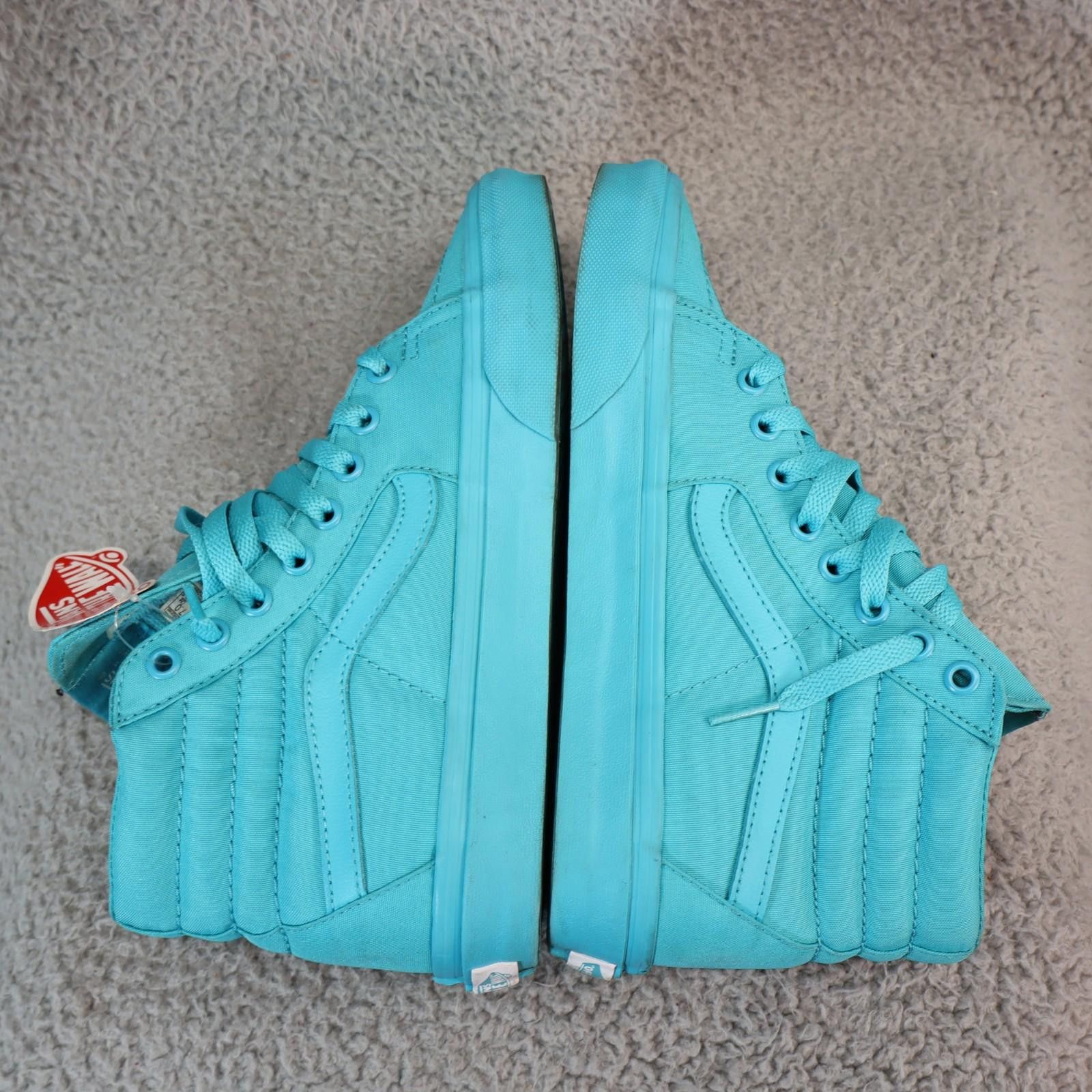 Vans VANS Sk8 Hi Top Off The Wall Teal Blue Men 5.5 / Women 7 Size US 5.5 / EU 38 - 7 Thumbnail