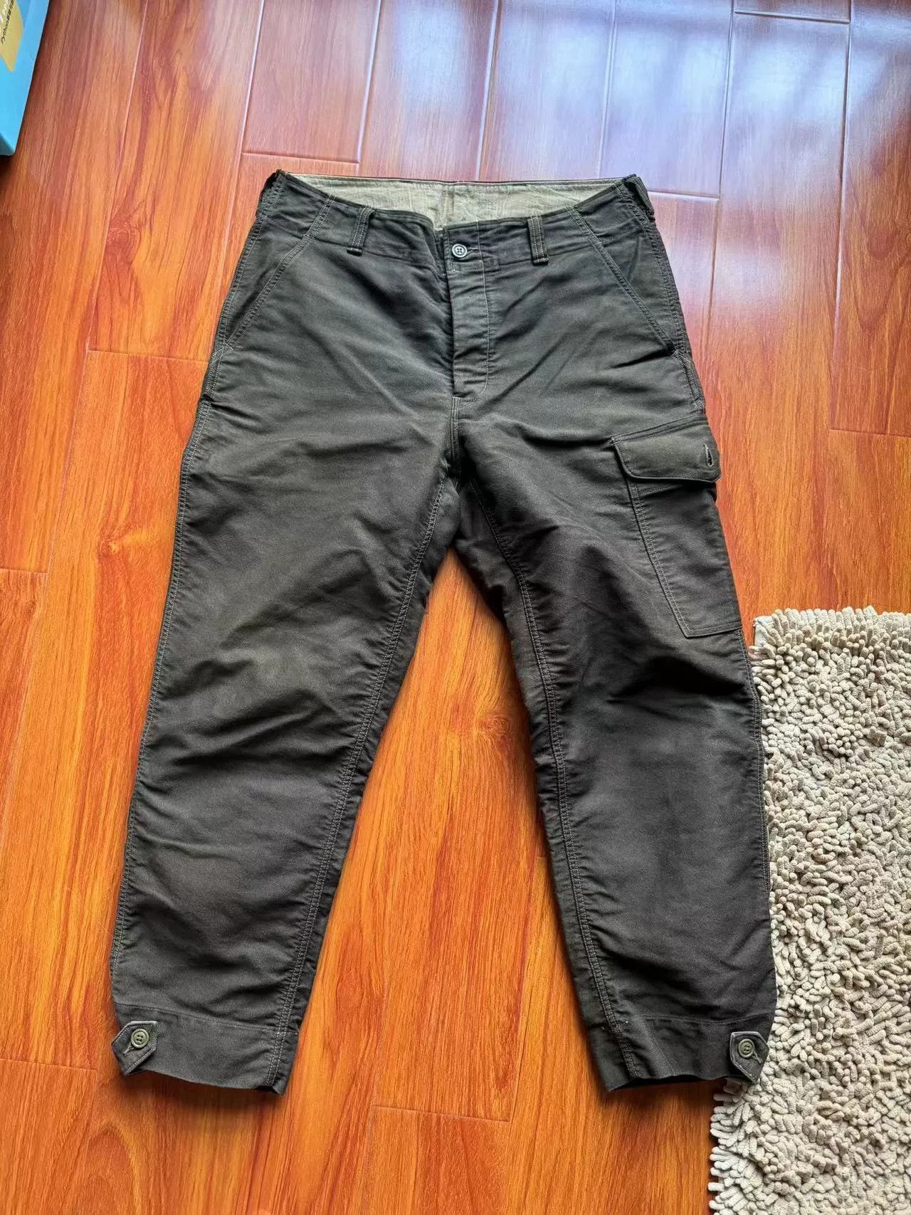 Freewheelers green herringbone army pants size w36 Size US 36 / EU 52 - 1 Thumbnail