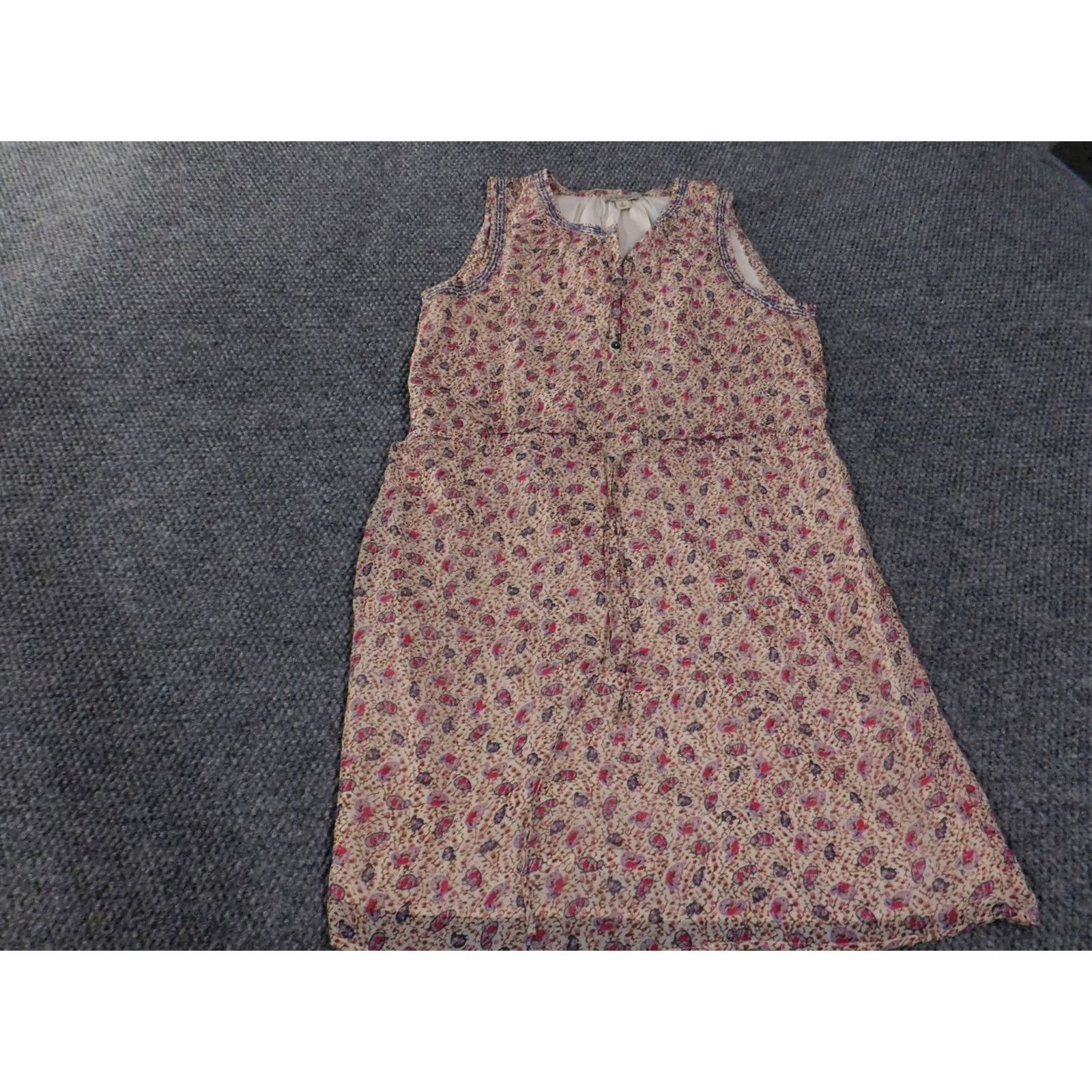 Lucky Brand Lucky Brand Dress Womens Small Pink Floral Sleeveless Boho Button Up Lined India Size S / US 4 / IT 40 - 5 Thumbnail