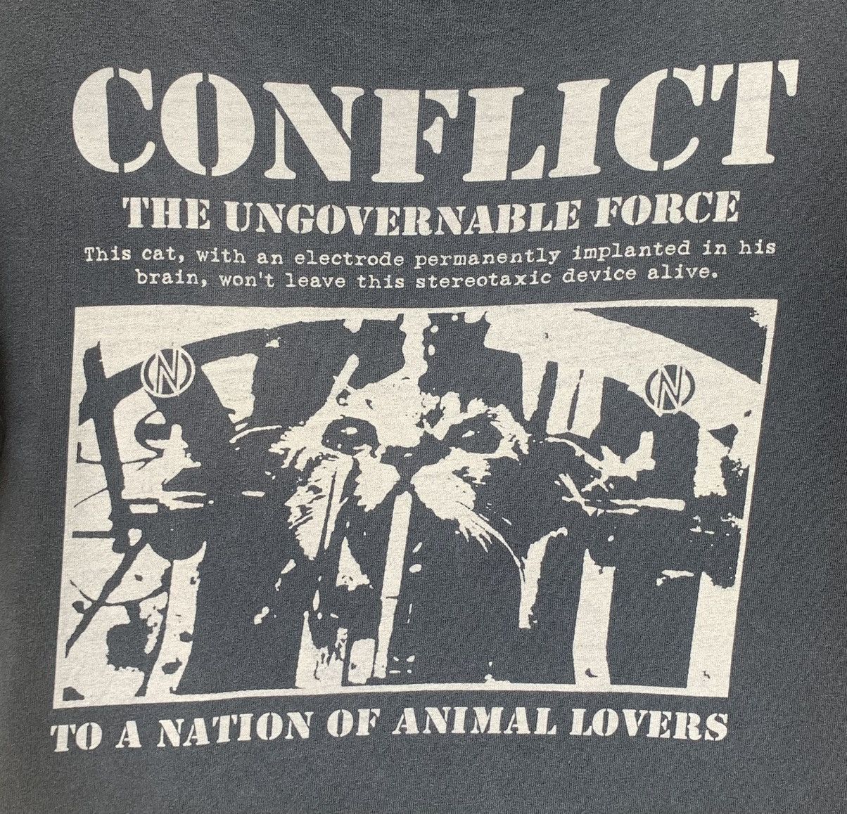 Band Tees Distressed CONFLICT Anarcho-Punk Band The Ungovernable Force Size US M / EU 48-50 / 2 - 15 Thumbnail