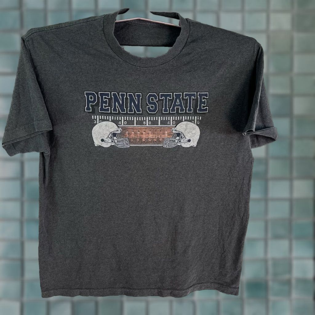 Penn VINTAGE Penn State Football T-Shirt Mens 2XL Gray Short Sleeve Size US XXL / EU 58 / 5 - 1 Thumbnail