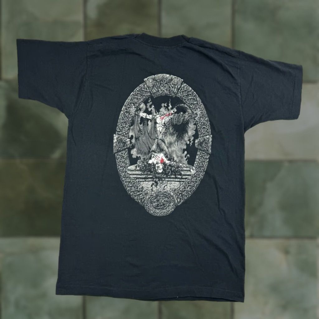Fruit Of The Loom VINTAGE Fruit of the Loom T-Shirt Men Adult Large Black 90s Punk Gothic Screenworks Size US L / EU 52-54 / 3 - 1 Thumbnail