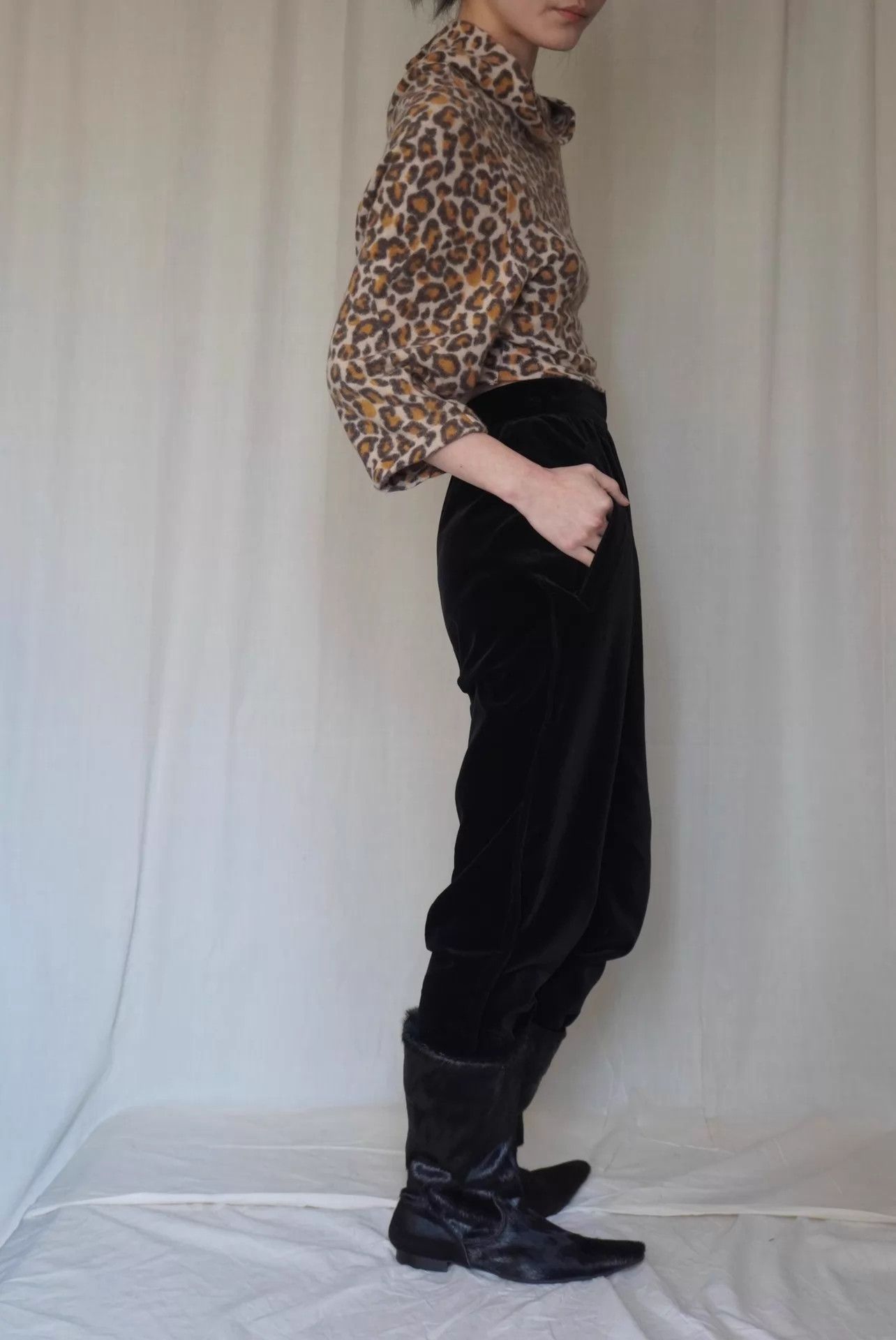 Junya Watanabe Junya Watanabe 2004 Shoulder-Baring Leopard Print Teddy Top Size S / US 4 / IT 40 - 3 Thumbnail