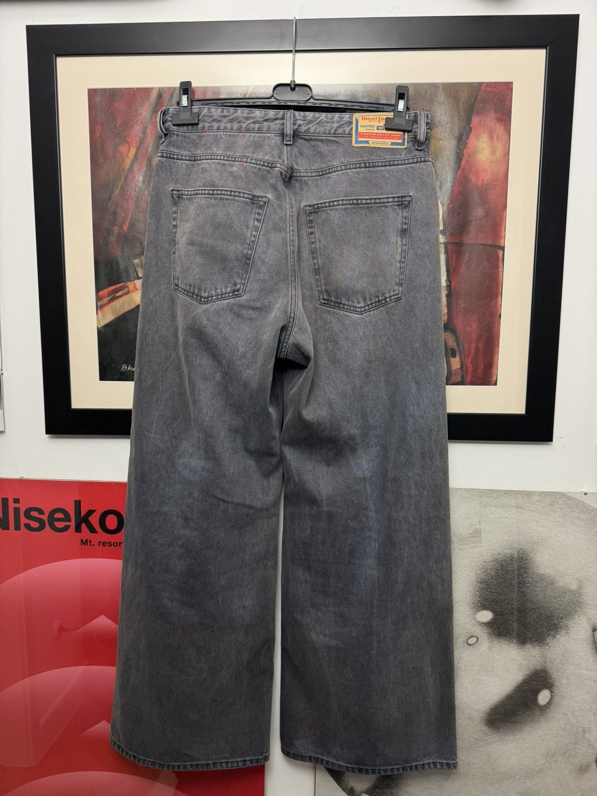 Diesel Oversize Denim Diesel Loose Fit Jeans Baggy Gray Skate Hype Size US 27 - 2 Thumbnail