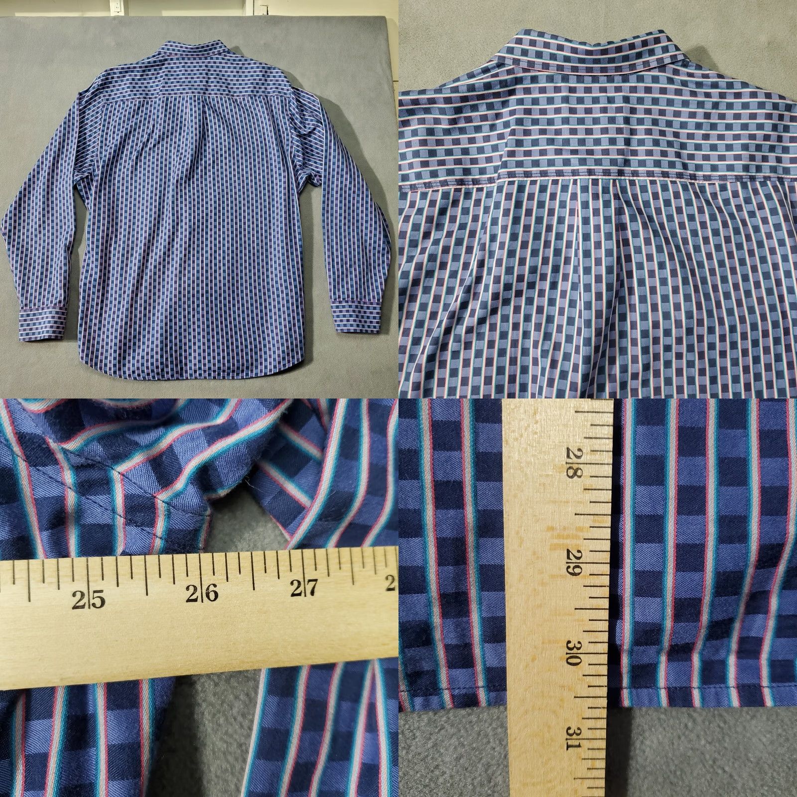 Tommy Bahama Tommy Bahama Shirt Mens Size XL Blue Purple Check Island Modern Fit Long Sleeve Size US XL / EU 56 / 4 - 9 Thumbnail