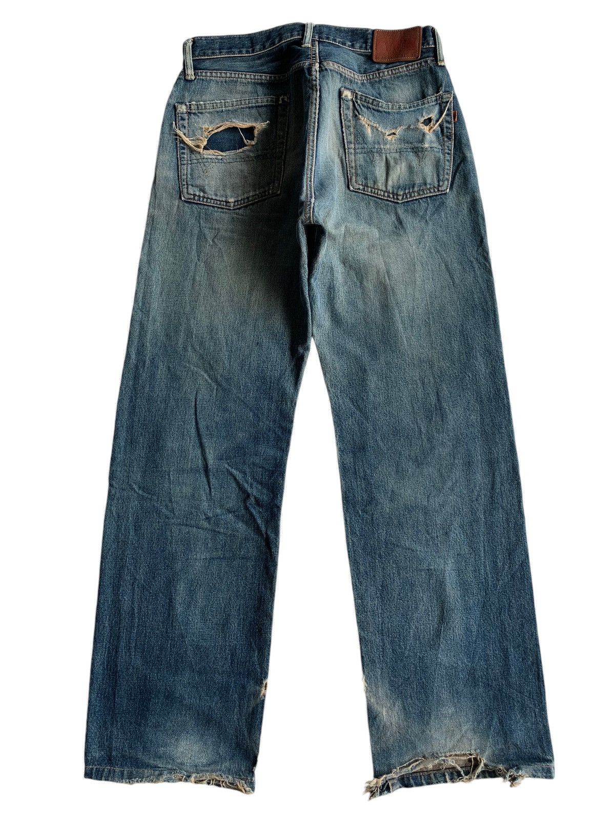 Japanese Brand × Kapital × Vintage Vintage Edwin 505X Redline Selvedge Distressed Denim☠️ Size US 31 - 4 Thumbnail