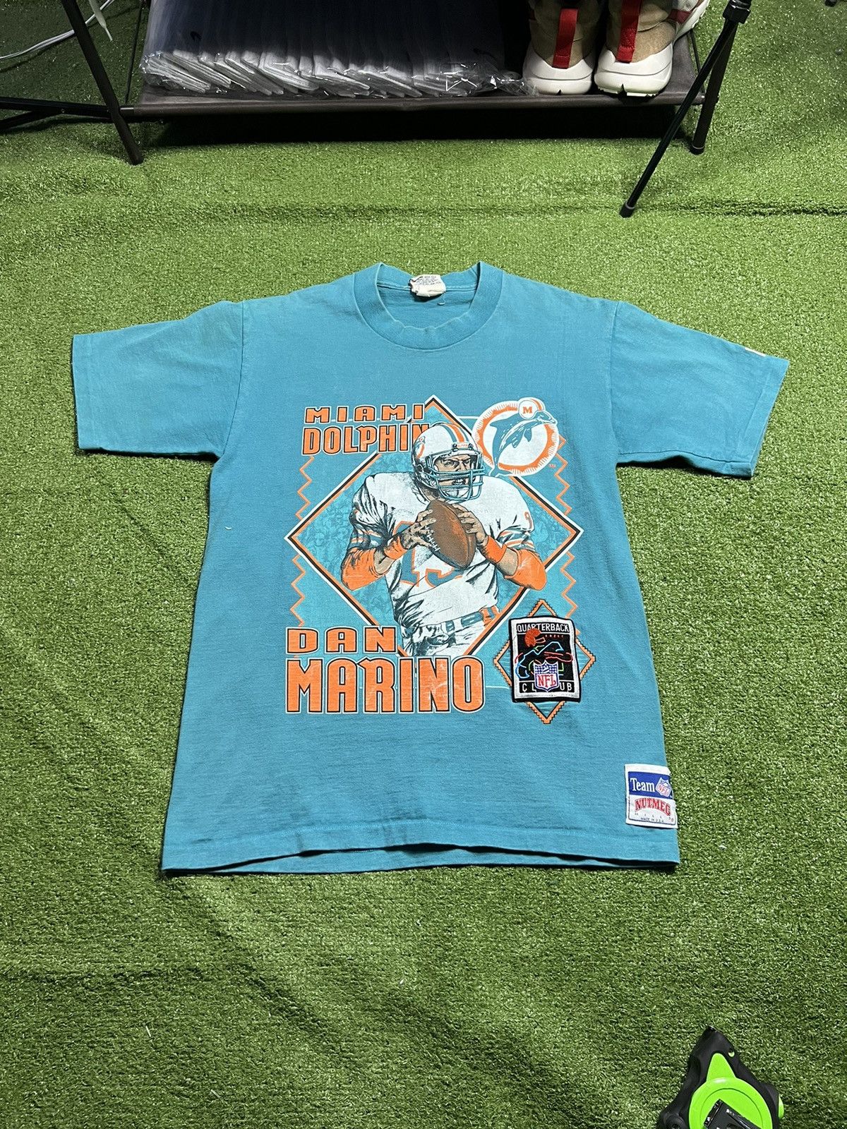 nutmeg, Shirts, Vintage Nutmeg Miami Dolphins Qb Dan Marino Tee Rare Size  Medium