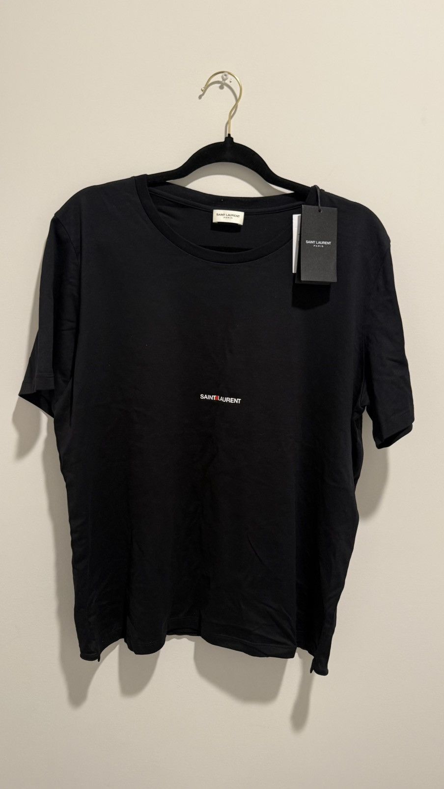 Saint Laurent Paris Saint Laurent Rive Gauche Logo T-Shirt Size US XL / EU 56 / 4 - 1 Thumbnail
