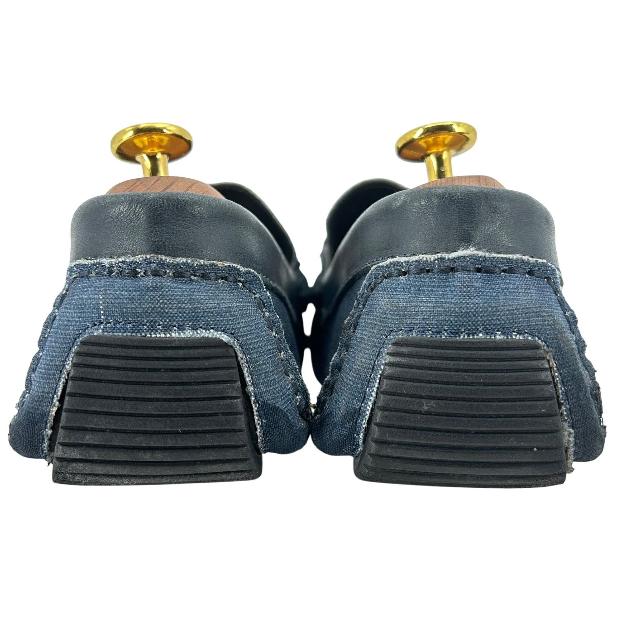 Mercanti Fiorentini Blue Denim Men's 10M Horsebit Driving Loafers Mercanti Fiore Size US 10 / EU 43 - 5 Thumbnail
