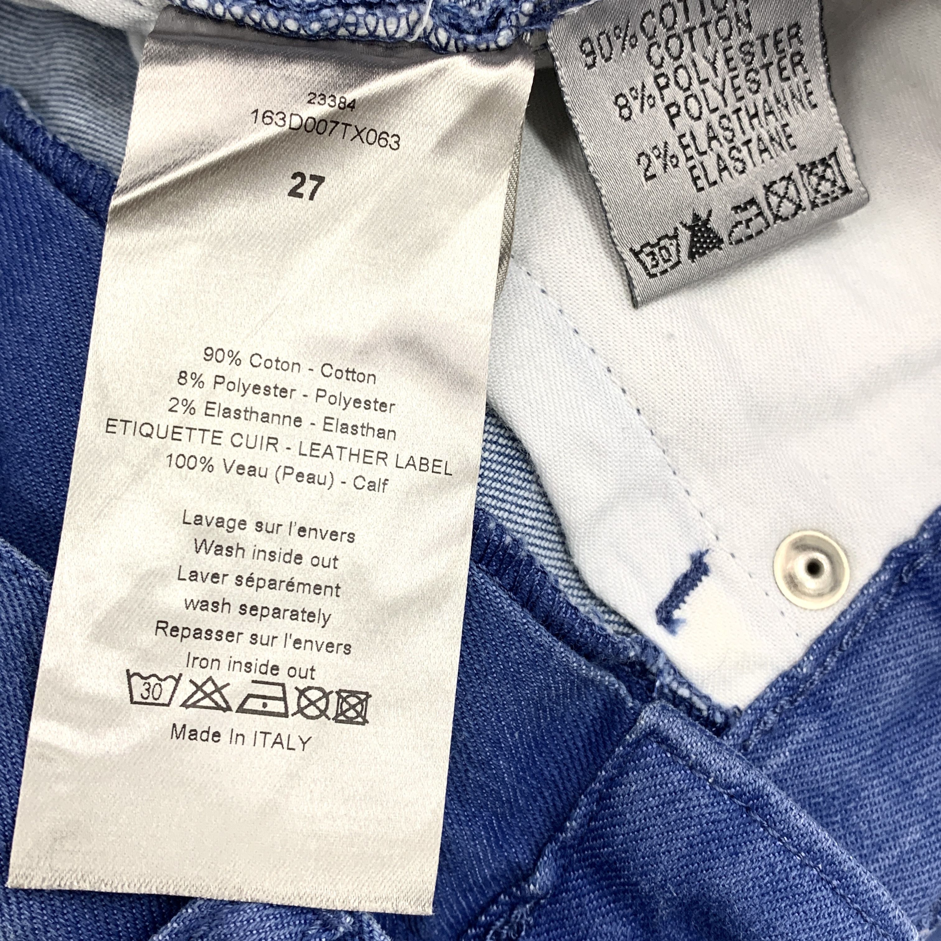 Dior Dior Blue Cotton Denim Jeans (Size 27) Size 27" / US 4 / IT 40 - 4 Thumbnail