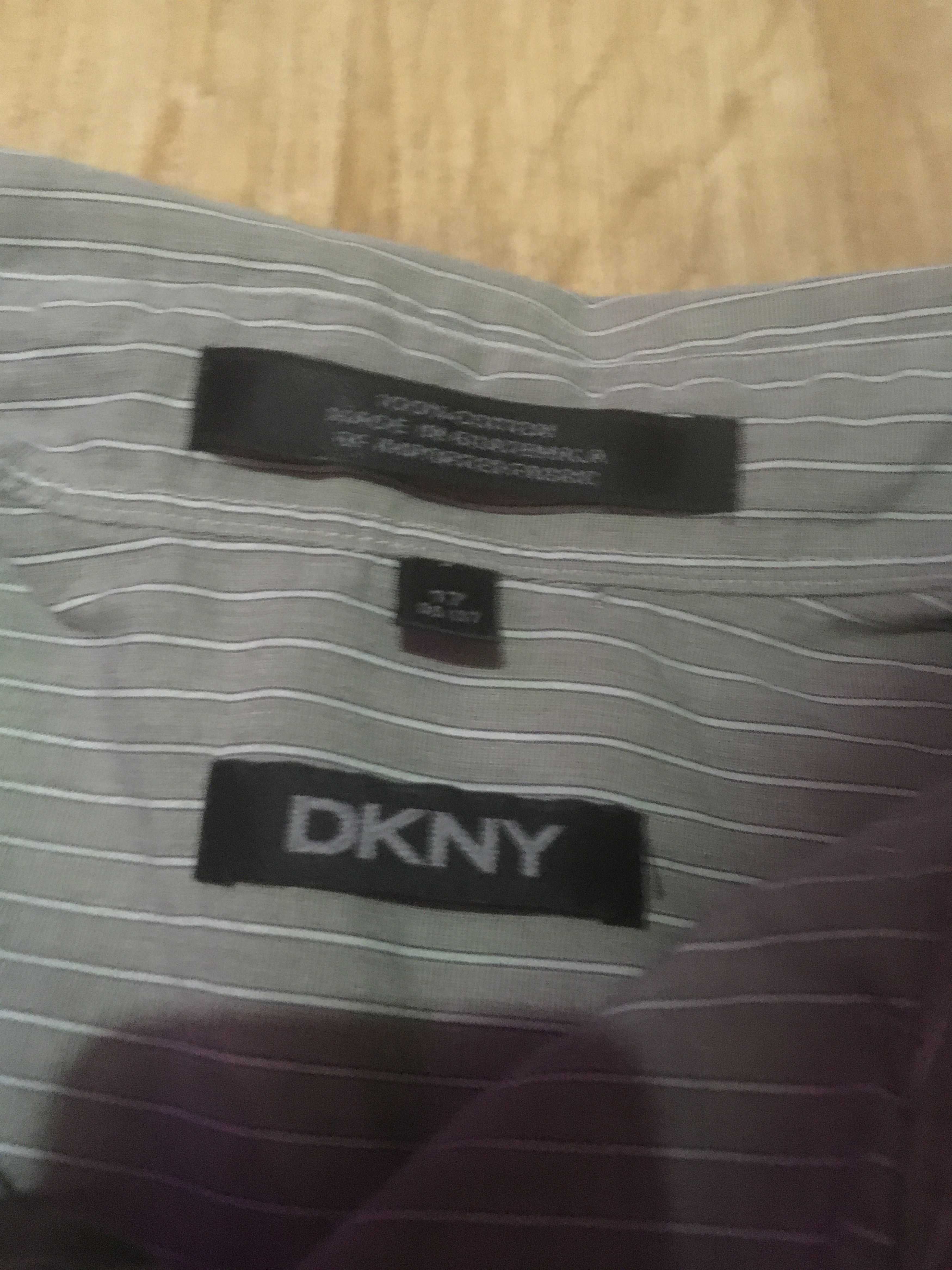 DKNY Large Gray Vintage 2000s Vertical Striped Button Down Shirt Size US L / EU 52-54 / 3 - 3 Thumbnail