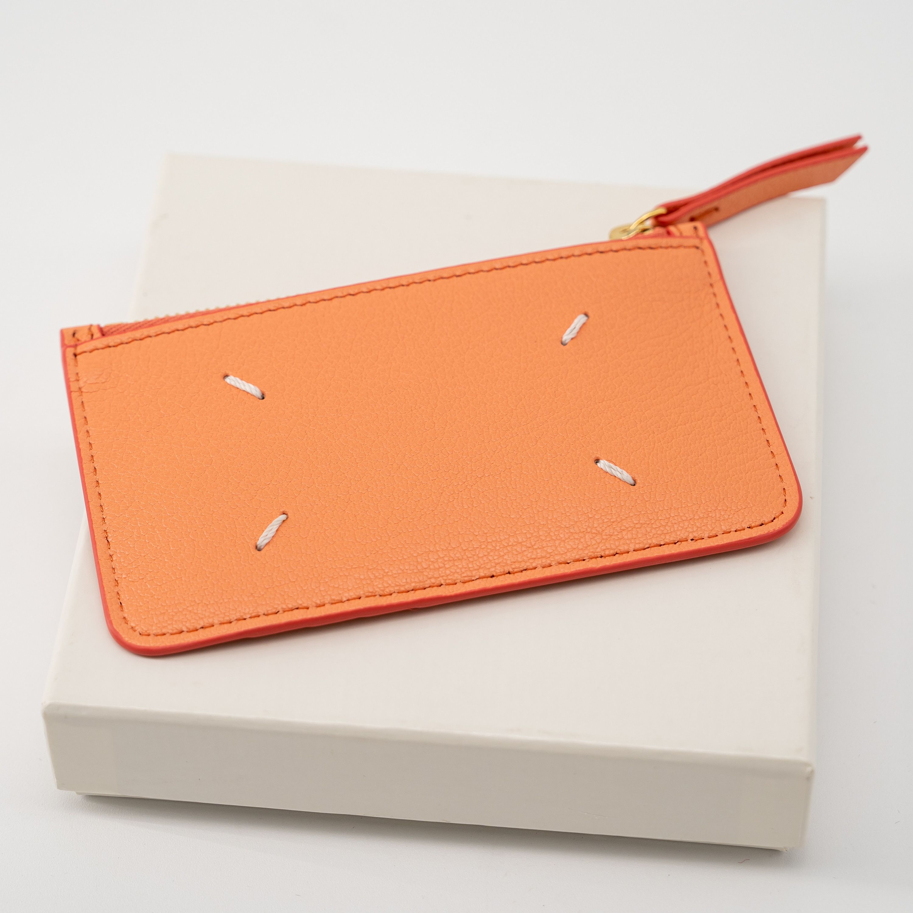 Maison Margiela Maison Martin Margiela Card Holder Zip Pink Leather Size ONE SIZE - 4 Thumbnail